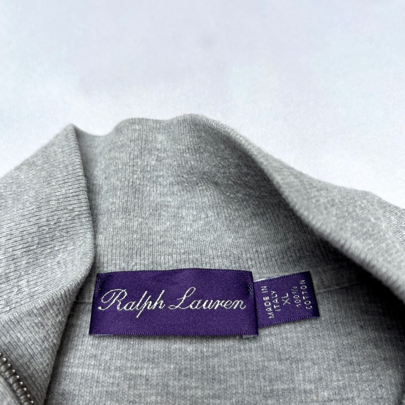 Ralph Lauren Purple Label Ralph Lauren Purple Label Full Zip Sweater Cotton XL Gray Men's Quiet Luxury Size US XL / EU 56 / 4 - 4 Thumbnail