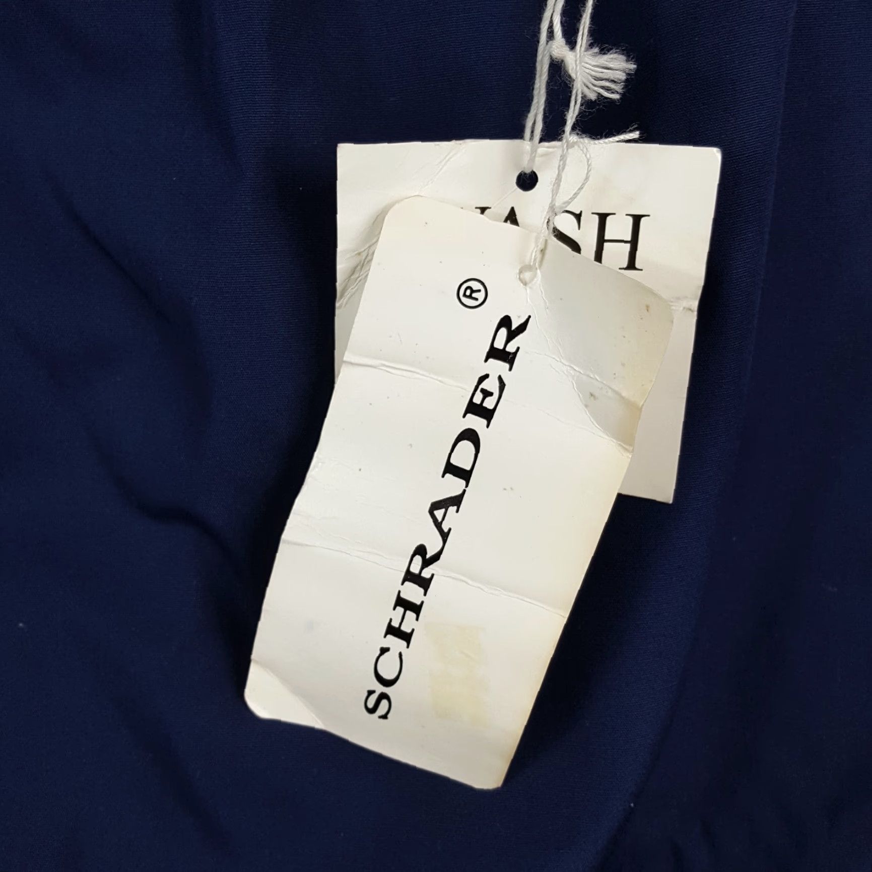 Vintage Vintage 90s Preppy Pencil Straight Navy Blue Women's Size 14 Knee Length Skirt Size 36" / US 14 / IT 50 - 7 Thumbnail