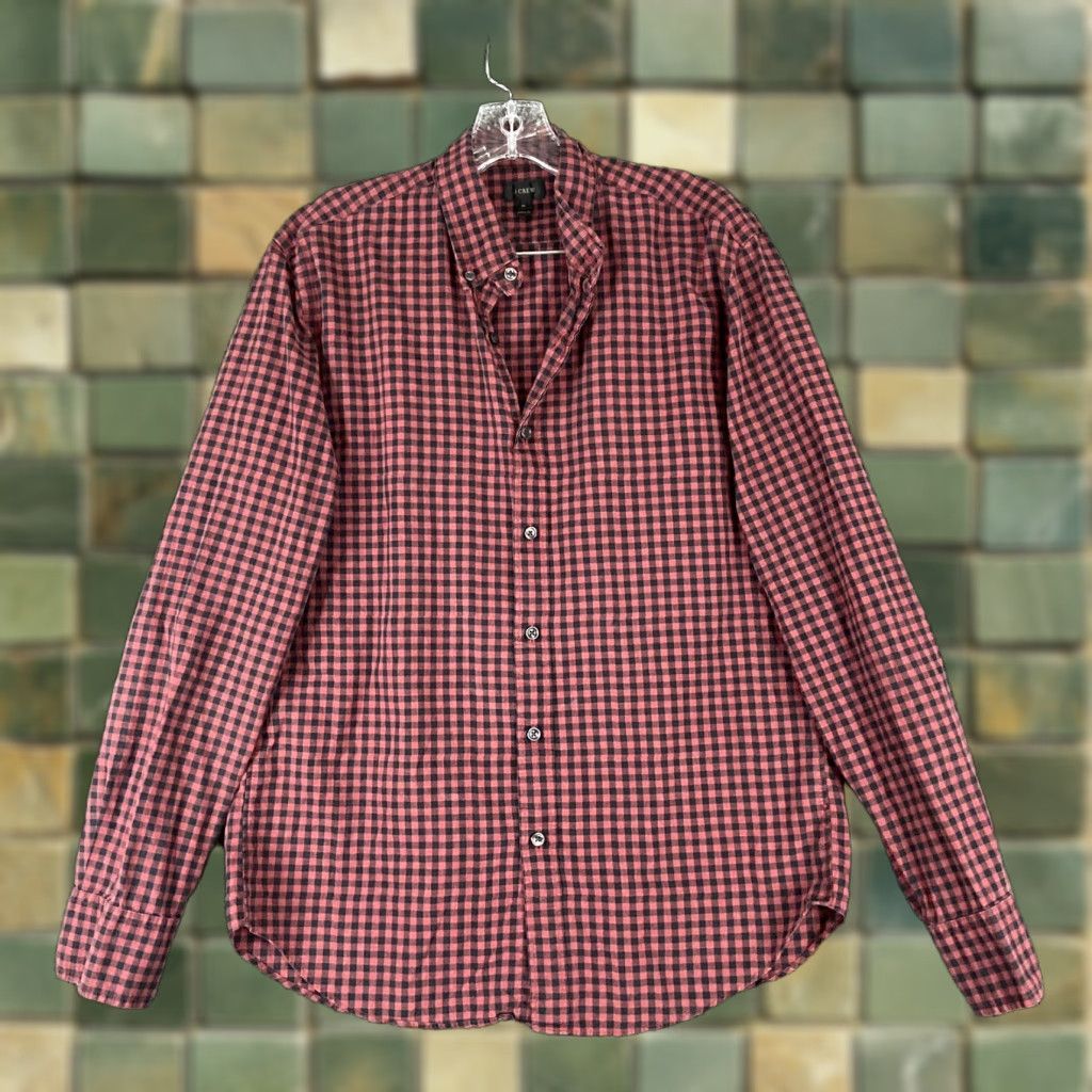 J.Crew J.Crew Shirt Men M Button-Up Long Sleeve Red Plaid M Mens Red Plaid Shirt Size US M / EU 48-50 / 2 - 1 Thumbnail