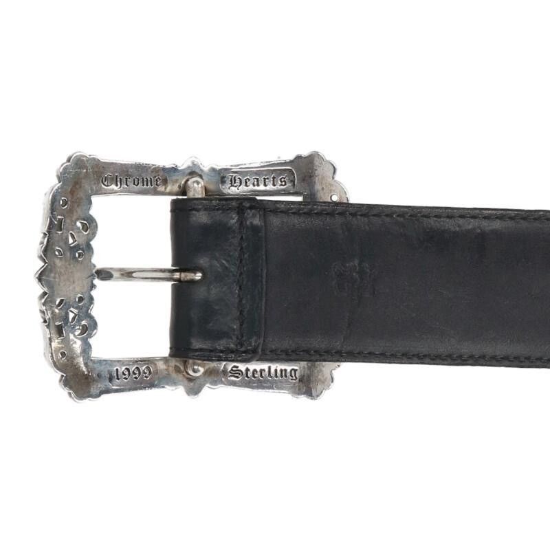 Chrome Hearts 32inch Chrome Hearts Classic Filigree Buckle Leather Belt Size ONE SIZE - 3 Thumbnail