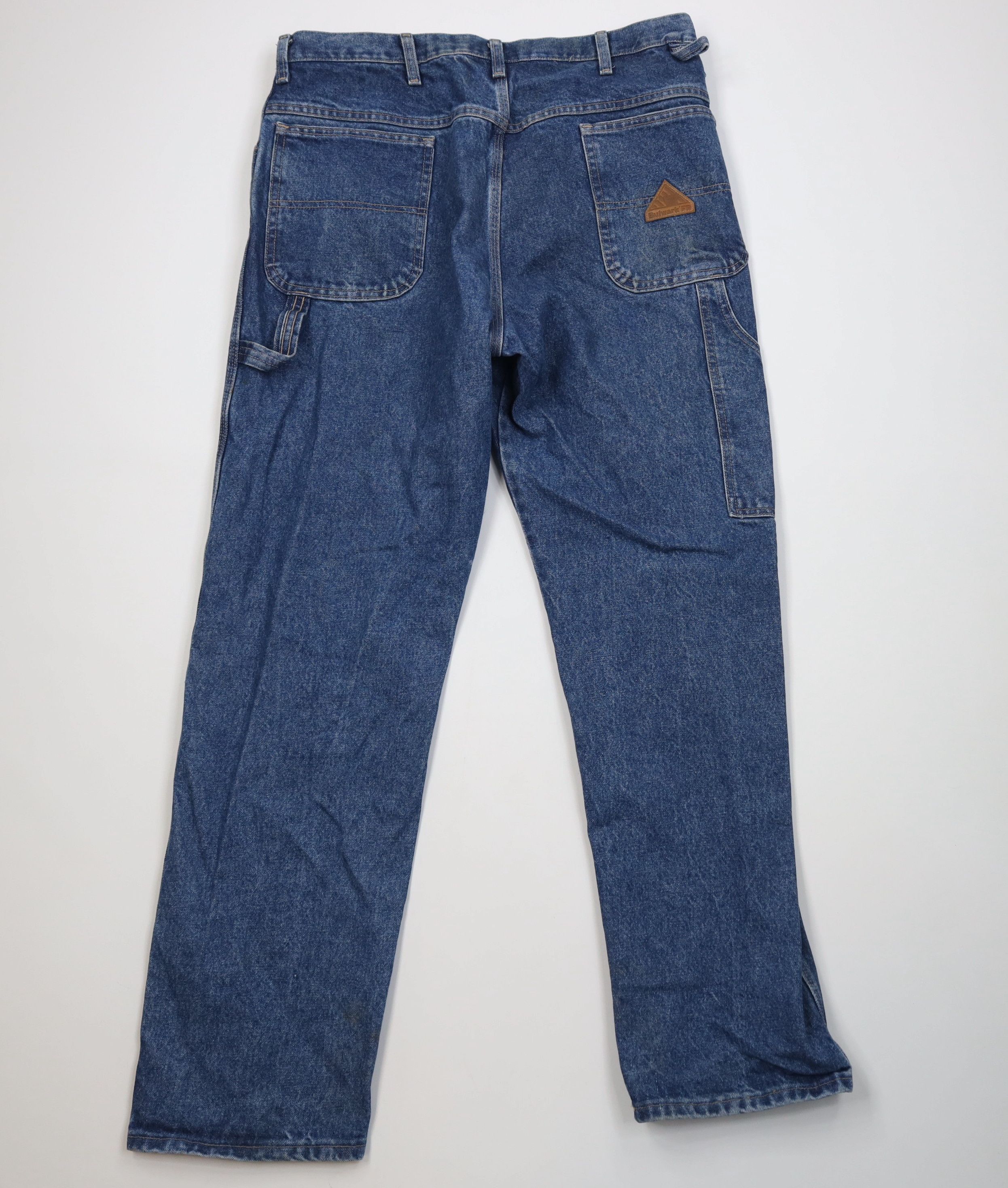 Vintage Bulwark FR Fire Flame Resistant Wide Leg Denim Jeans Blue Size US 38 / EU 54 - 10 Thumbnail