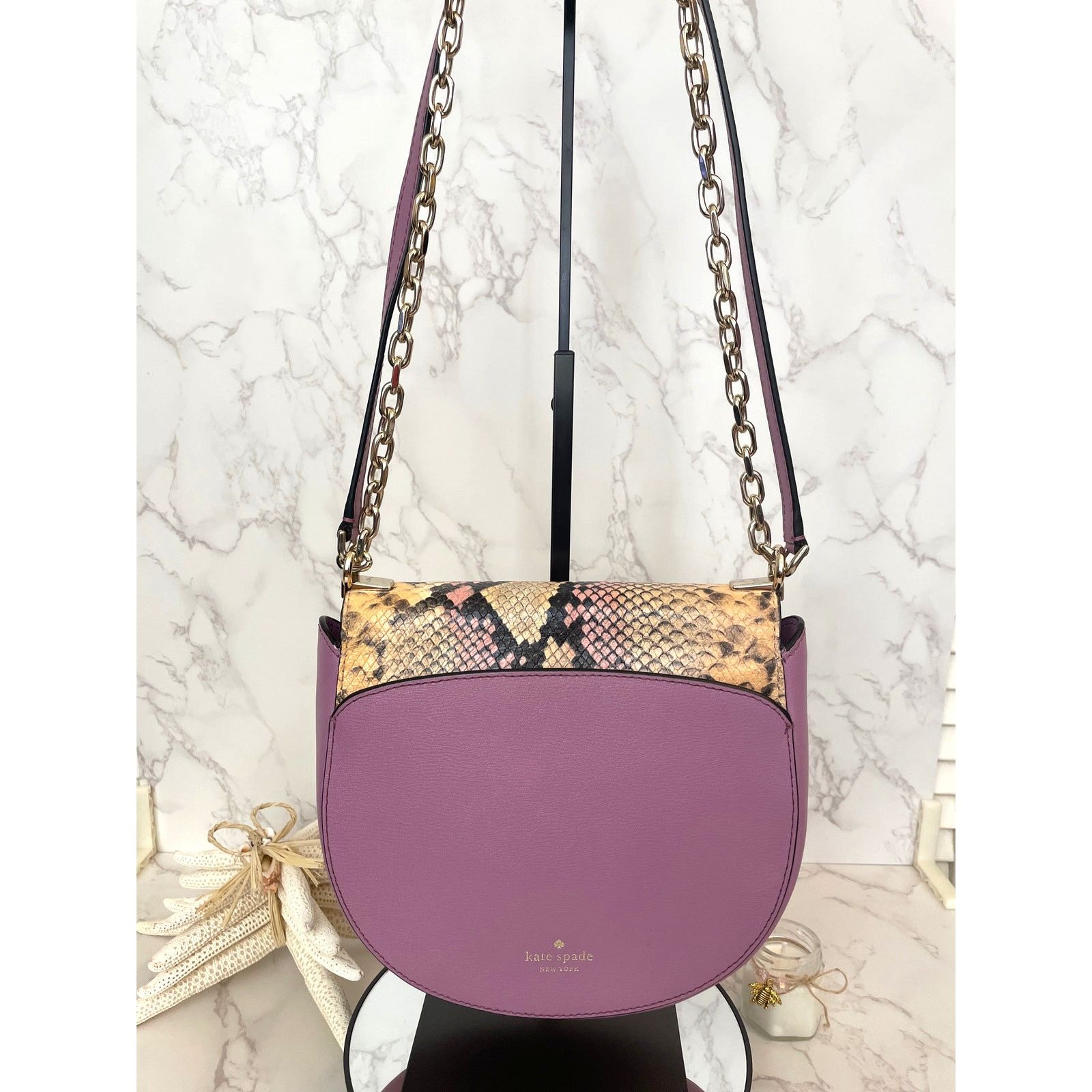 Kate Spade Kate Spade Robyn Exotic Leather Saddle Bag Dust Bag EUC Size ONE SIZE - 2 Thumbnail
