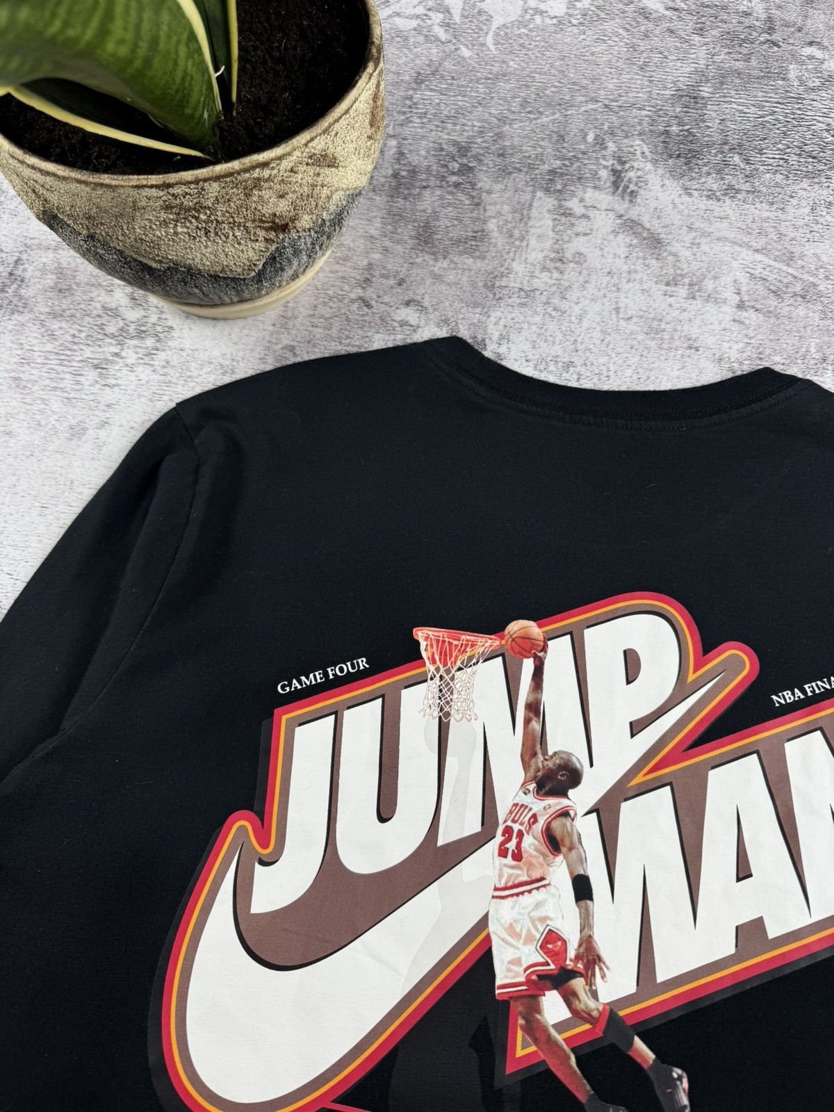 Nike Air Michael Jordan Jump Man Basketball Longsleeve T Shirt Tee Size US L / EU 52-54 / 3 - 8 Thumbnail