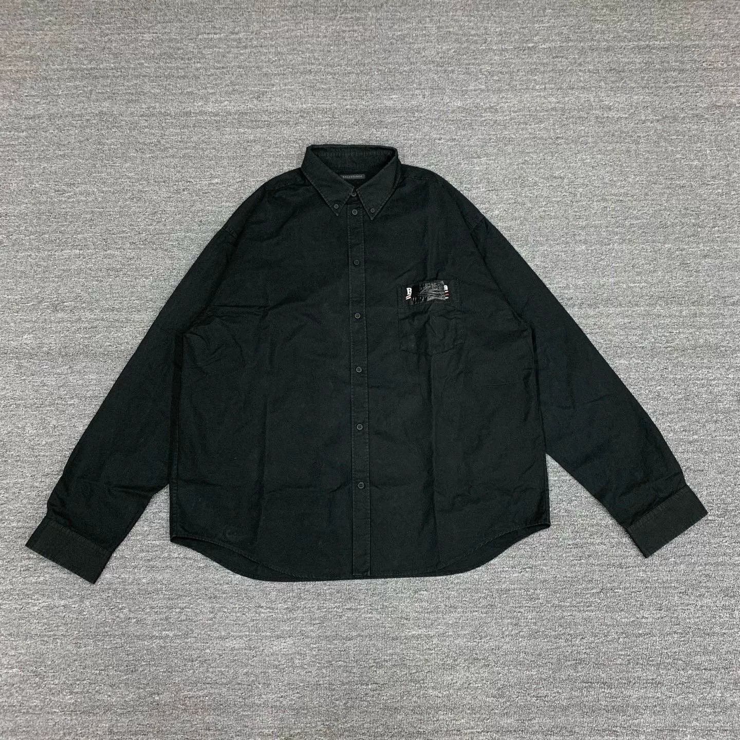 Balenciaga Balenciaga Black Tape Coke Wave Shirt Jacket Size US S / EU 44-46 / 1 - 1 Thumbnail
