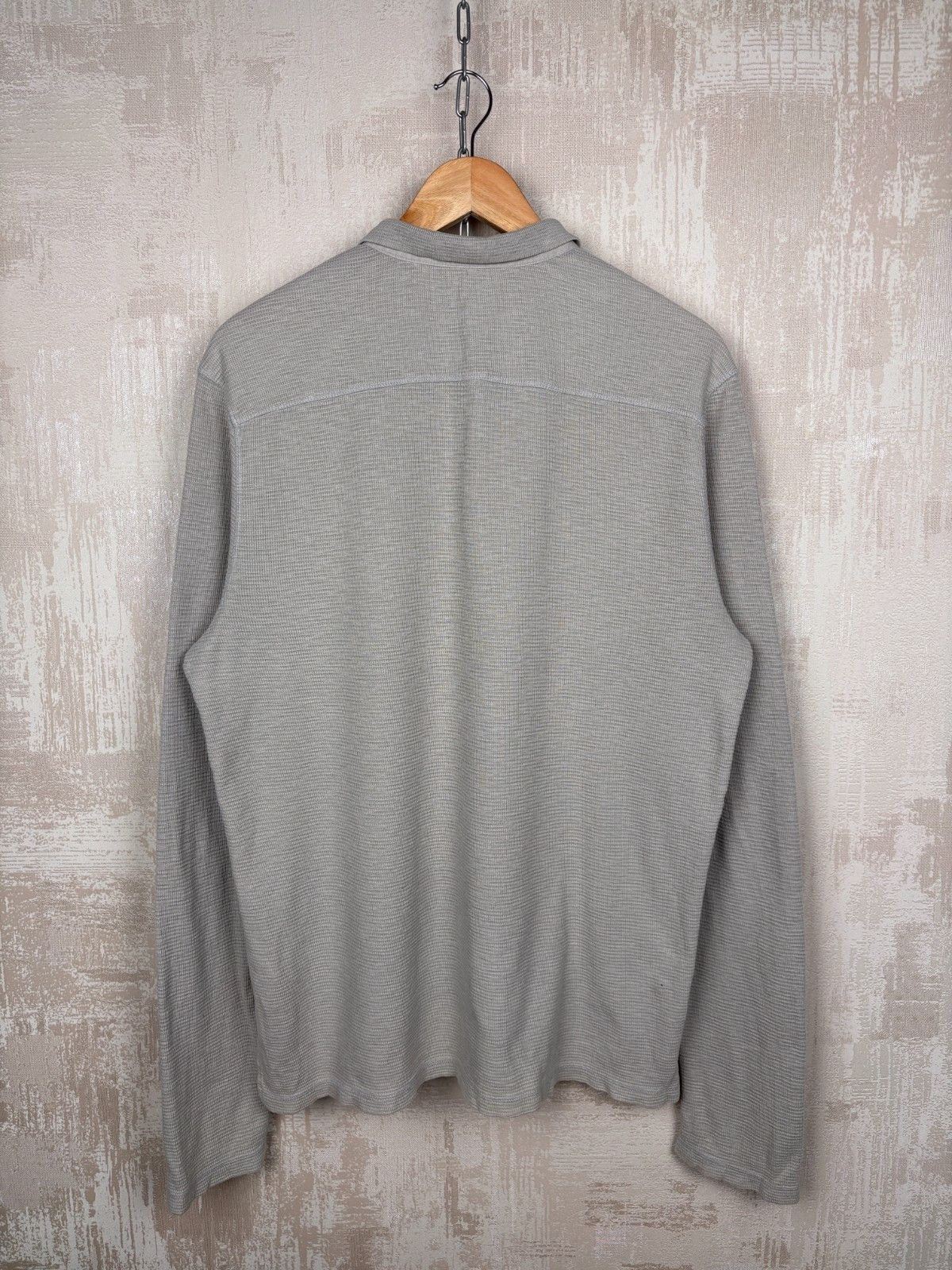 Allsaints AllSaints Clash Long Sleeve Polo Waffle Textured Size L Size US L / EU 52-54 / 3 - 14 Thumbnail