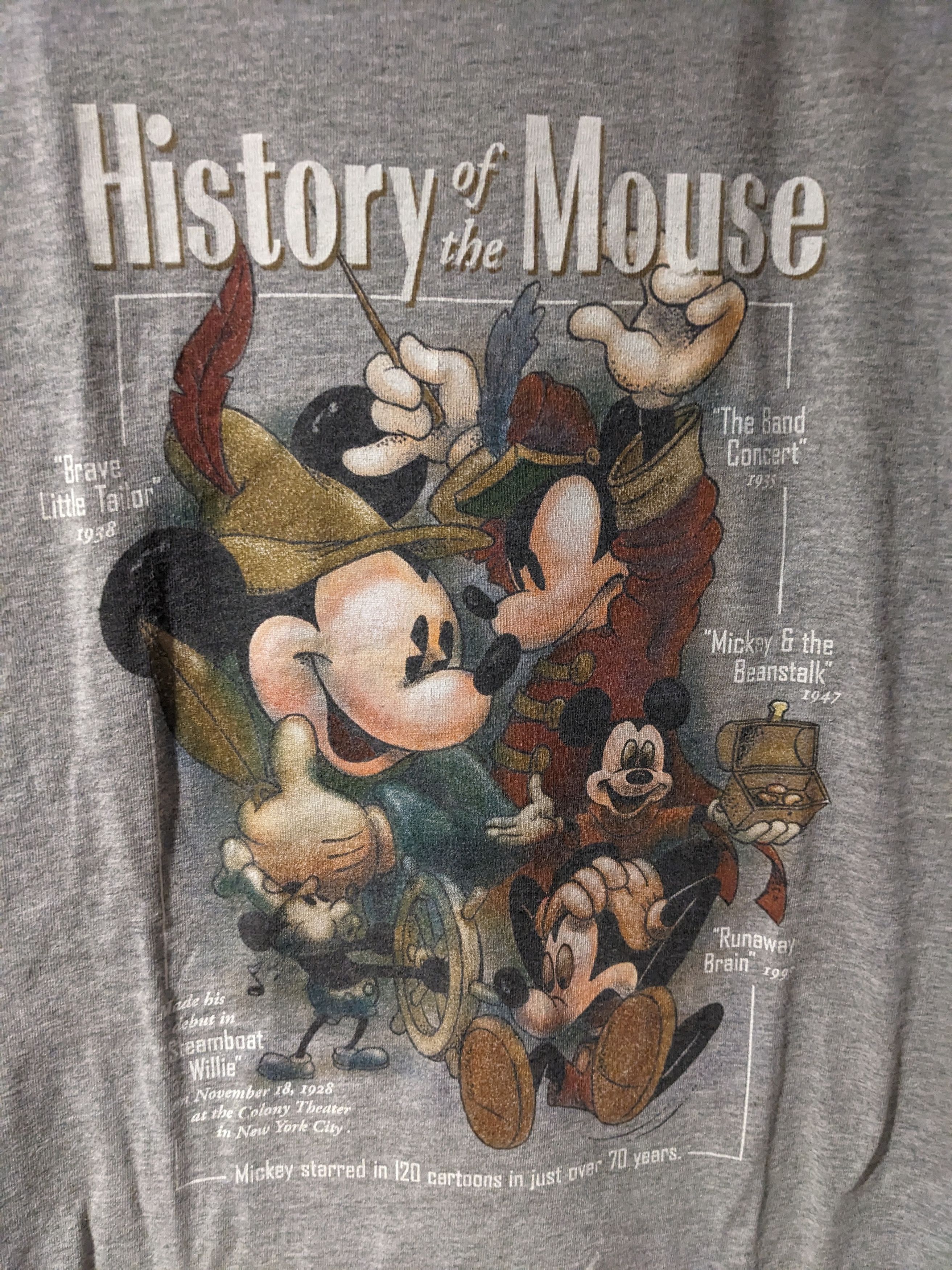 Disney × Vintage Vintage 90s History of the Mickey Mouse Disney Store T-Shirt Size US XXL / EU 58 / 5 - 2 Thumbnail