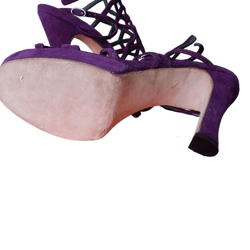 Designer CT1599b Ladies Purple Strappy Sandals Size 7 High Heels Size US 7 / IT 37 - 7 Thumbnail