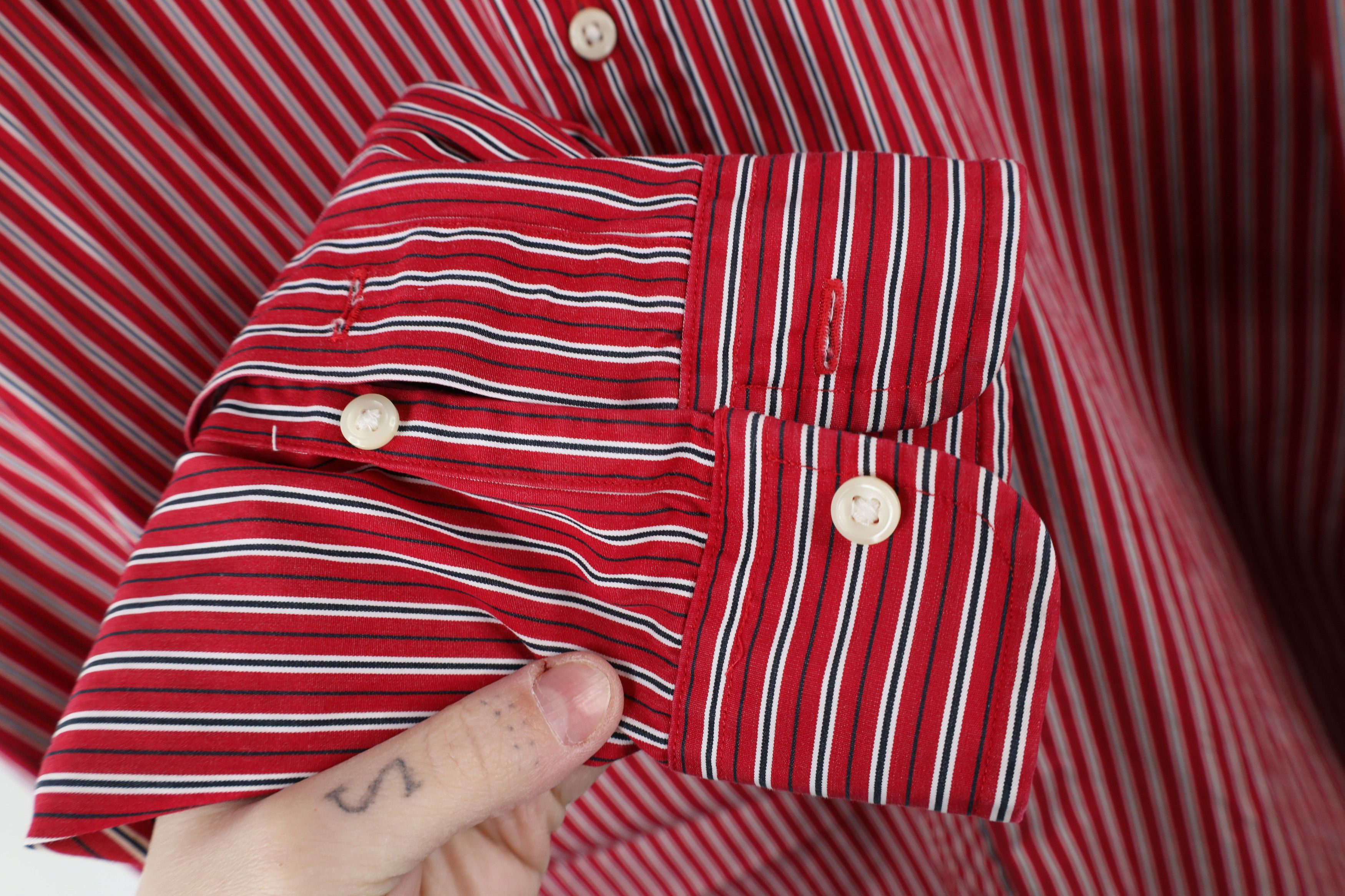 Ralph Lauren × Vintage Vintage 90s Ralph Lauren Striped Collared Button Down Shirt Size US XL / EU 56 / 4 - 7 Thumbnail