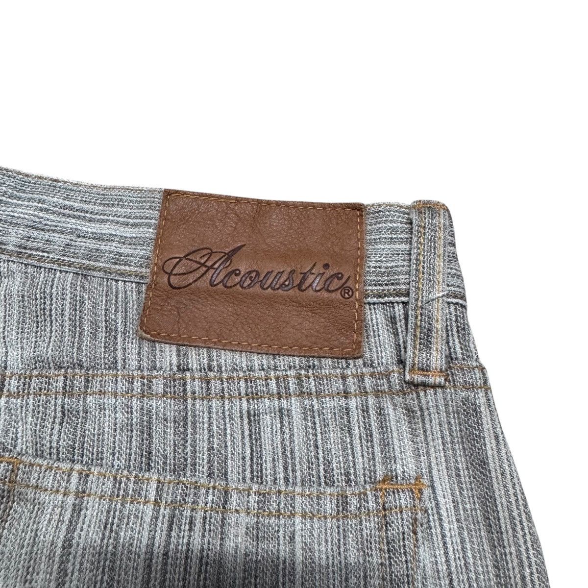 Japanese Brand Acoustic Japan Striped Denim Flare Jeans Size US 30 / EU 46 - 12 Thumbnail
