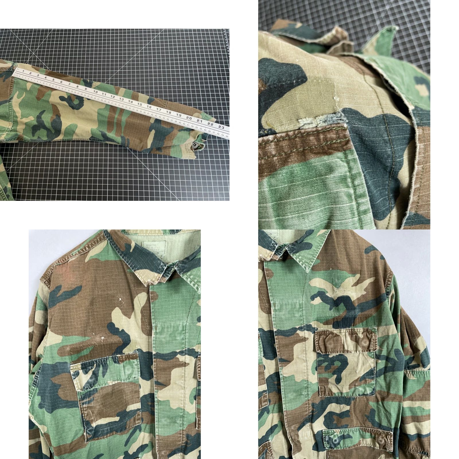 Carbon VINTAGE Carbon Military Jacket Adult Medium Green Woodland Camouflage 80s Outdoor Mens Size US M / EU 48-50 / 2 - 8 Thumbnail