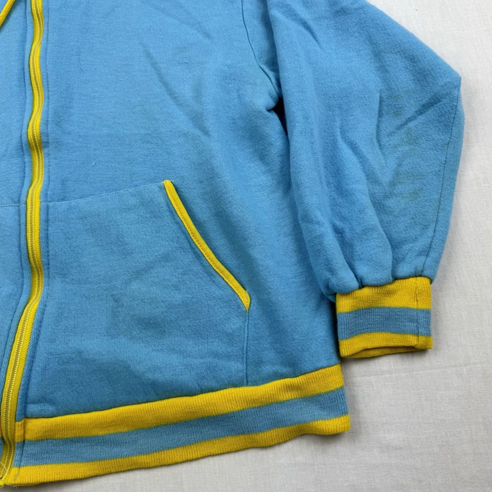 Vintage VINTAGE Hoodie Adult M Blue Yellow Talon Zipper Full Zip 70s True Vtg Mens Size US M / EU 48-50 / 2 - 3 Thumbnail