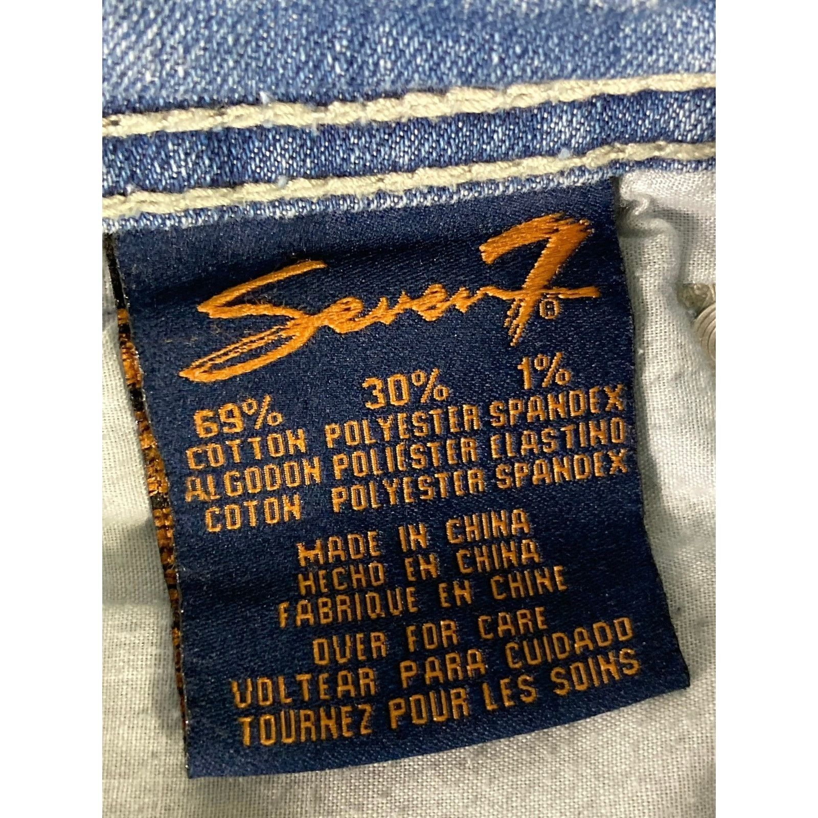 Seven 7 Seven7 Women's Size 4 Blue Denim Capri Jeans Low Rise Size 27" / US 4 / IT 40 - 3 Thumbnail