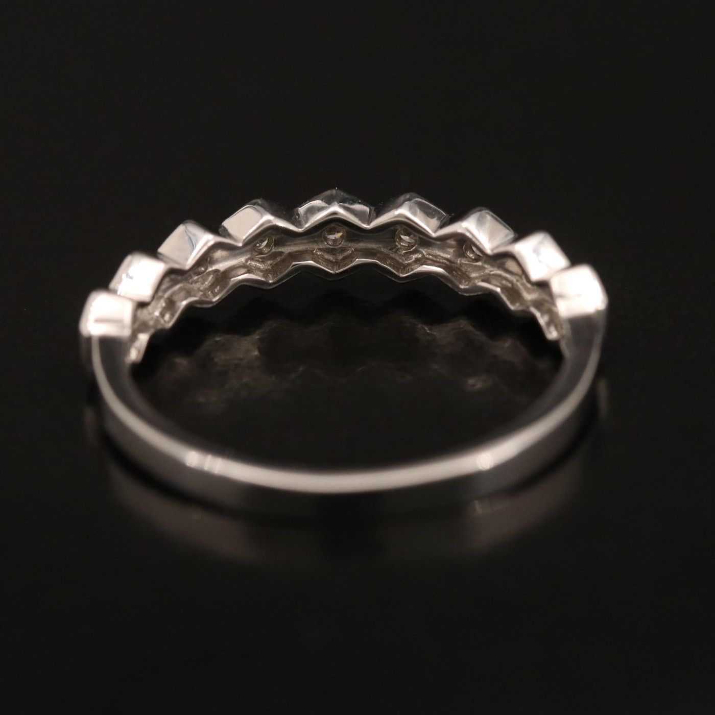 Other Vintage 10k .12 ctw Diamond Geometric Band Size ONE SIZE - 3 Thumbnail