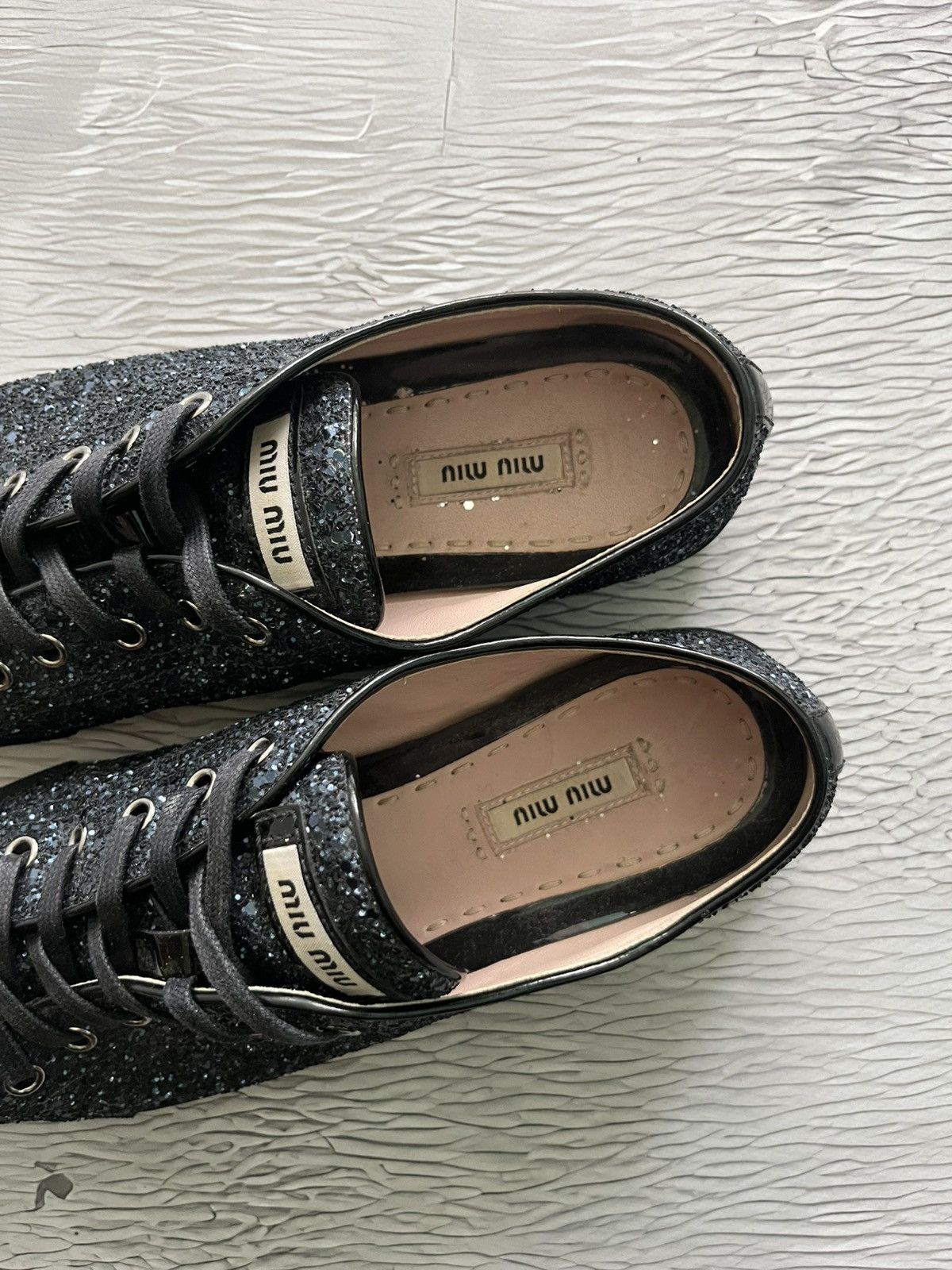 Miu Miu Miu Miu Glitter Dark Blue Studded Blue 1 Trainer Sneakers Size US 10 / IT 40 - 4 Thumbnail