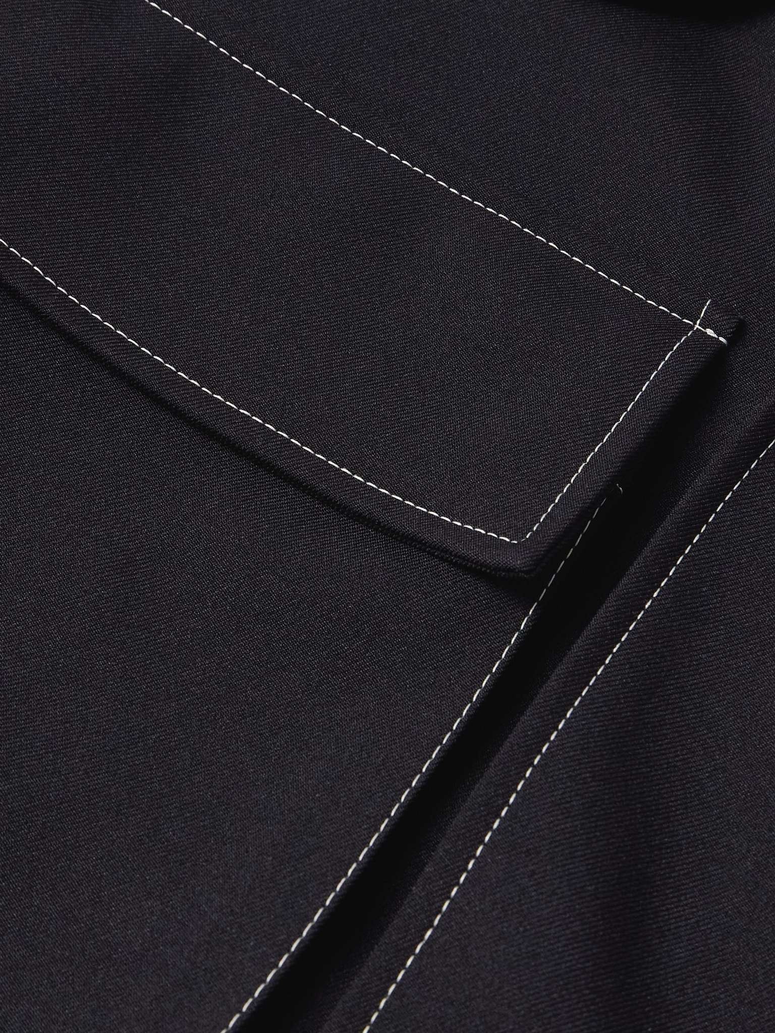 Jil Sander o1loc1c0426 Recycled Gabardine Blouson Jacket in Black Size US L / EU 52-54 / 3 - 4 Thumbnail