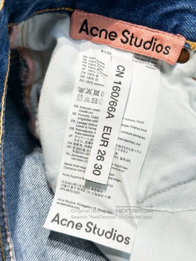Acne Studios Acne Studios Blue Retro Wide Leg Jeans Size 26" / US 2 / IT 38 - 6 Thumbnail