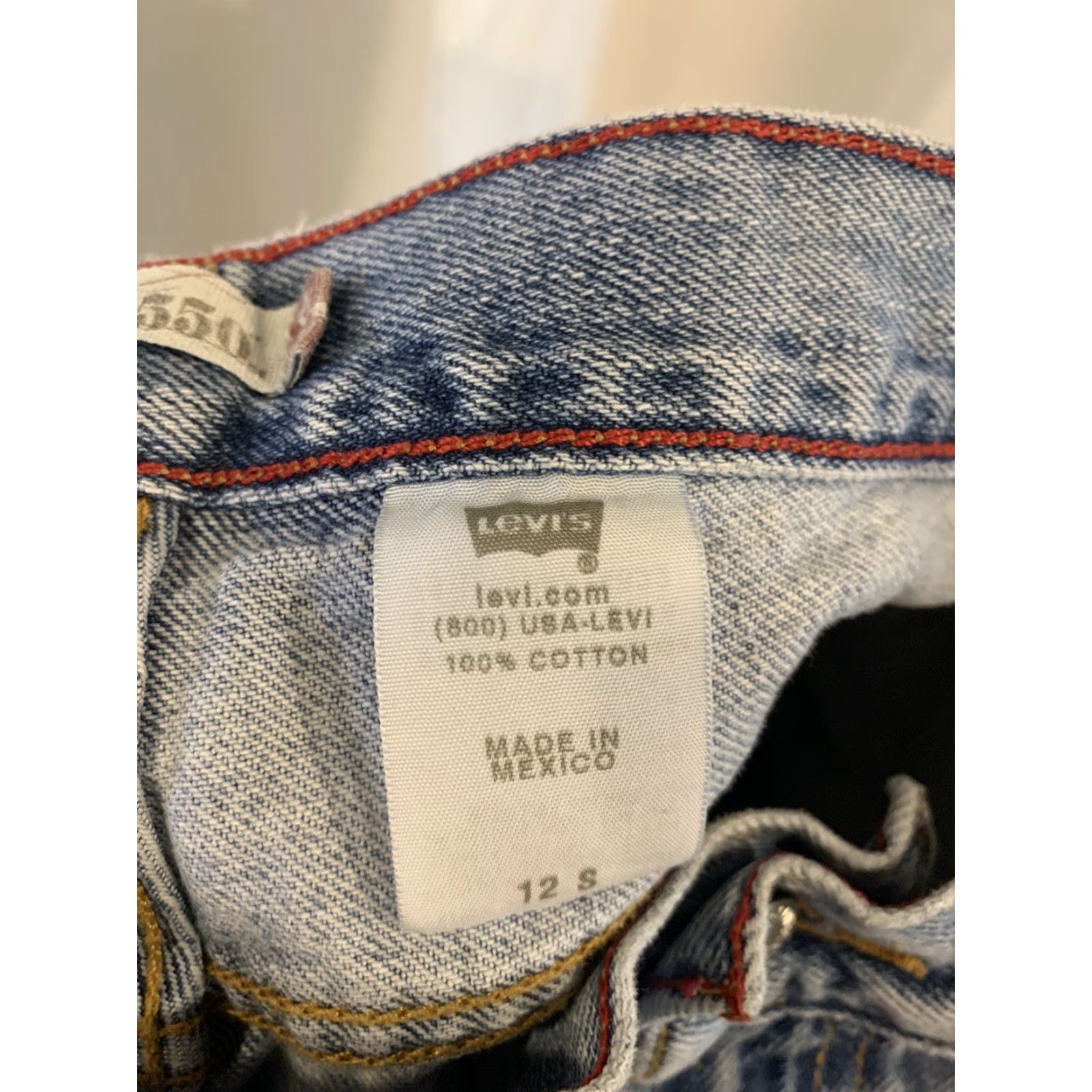 Levi's Levi's 550 Relaxed Fit Tapered Leg Jeans Women 12 Denim Blue 100% Cotton 5-Pocket Zipper Button Logo Belt Loops Size 34" / US 12 / IT 48 - 4 Thumbnail