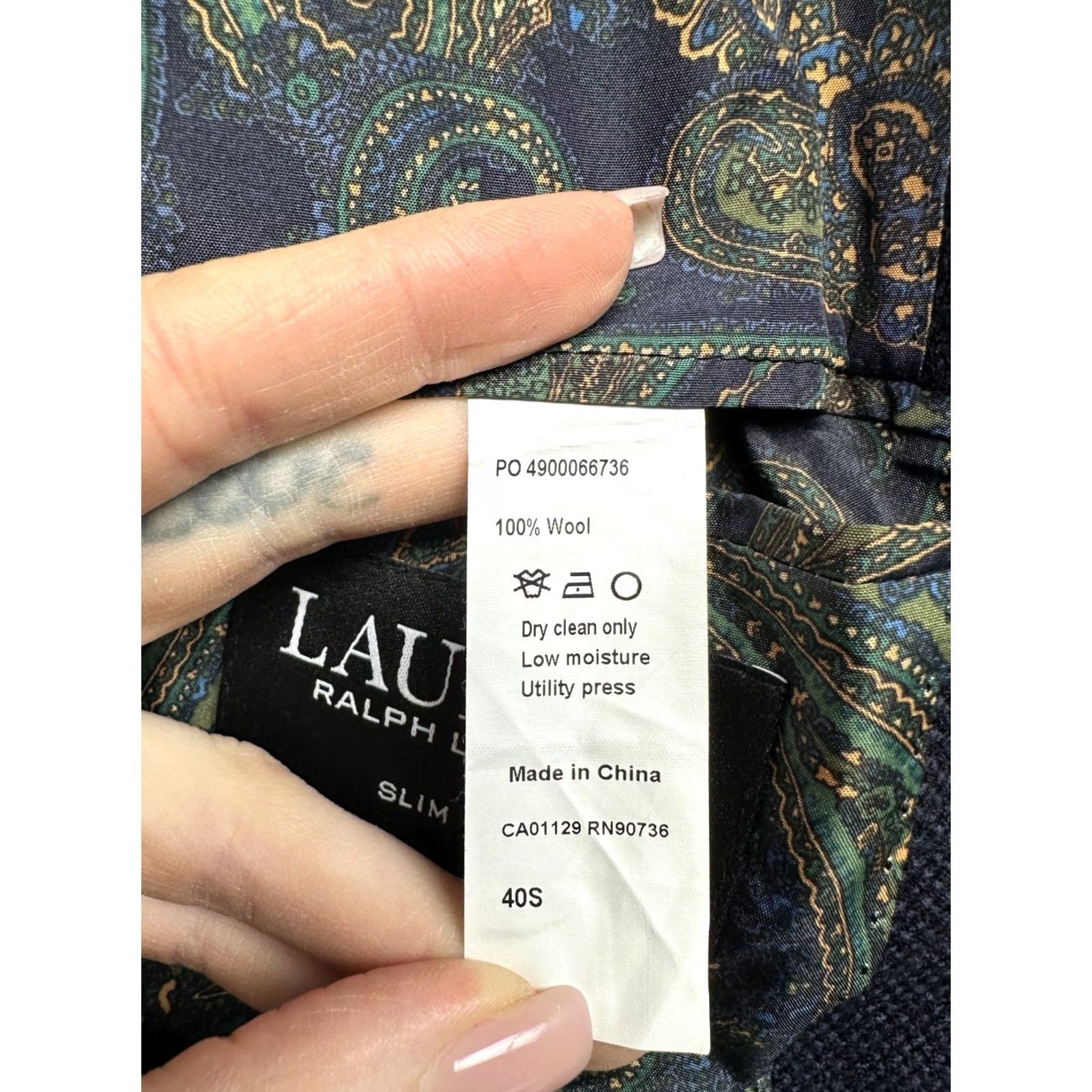 Ralph Lauren Ralph Lauren Black Label Jacket Mens 40 Blue Wool Blazer Size 40S Slim Fit Size 40R - 5 Thumbnail