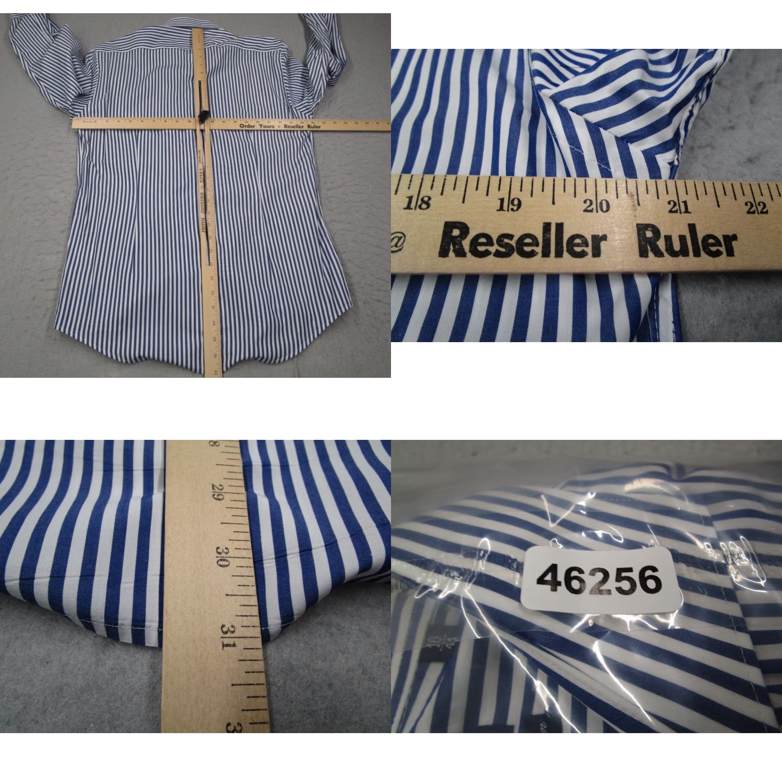 Vintage Spada Dress Shirt Mens 41 Blue Luxury Collection Button Up Long Sleeve Work Shirt Size 42R - 8 Thumbnail
