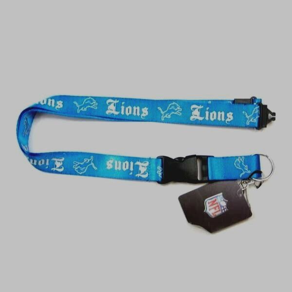 NFL DETROIT LIONS Lanyard Keychain 2 Sided Old English Font Desi Size ONE SIZE - 1 Preview
