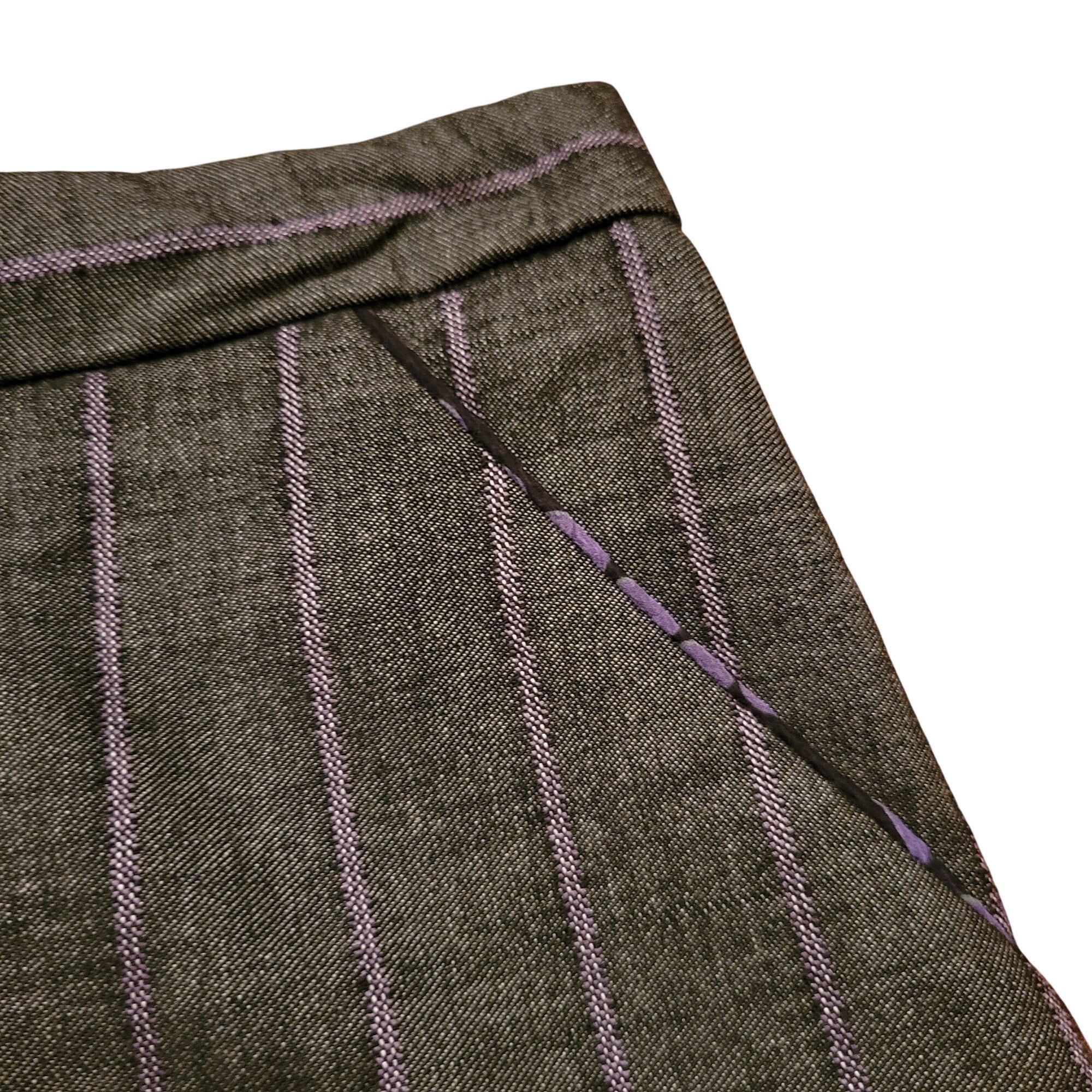 Other Garfield Marks Agnes Skirt 8 Gray Purple Pinstripe Wool USA Size 30" / US 8 / IT 44 - 2 Thumbnail