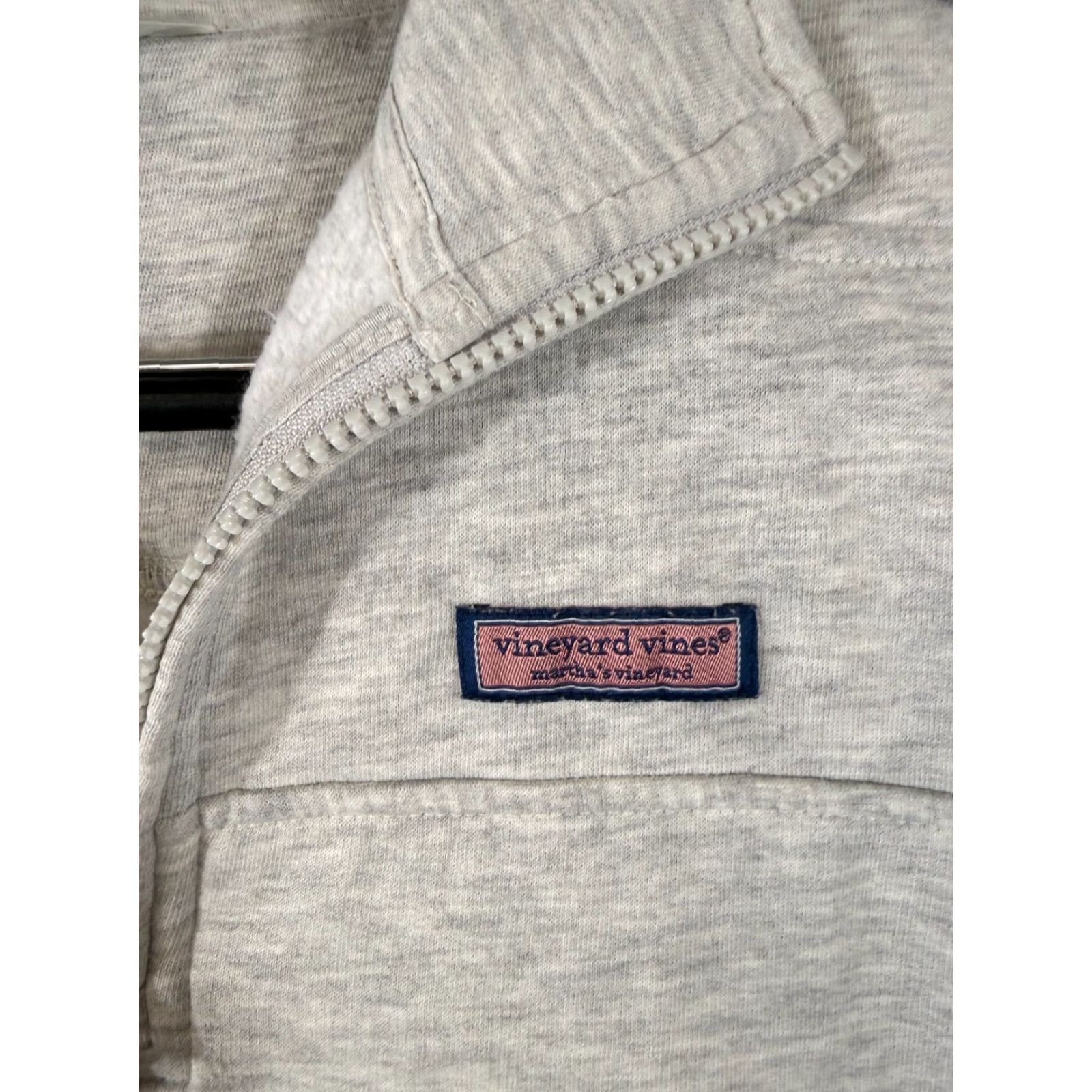 Vineyard Vines Vineyard Vines Sweater Mens S Heather Gray Fleece 1/4 Zip Pullover Mock Neck Logo Shirt Size US S / EU 44-46 / 1 - 5 Thumbnail
