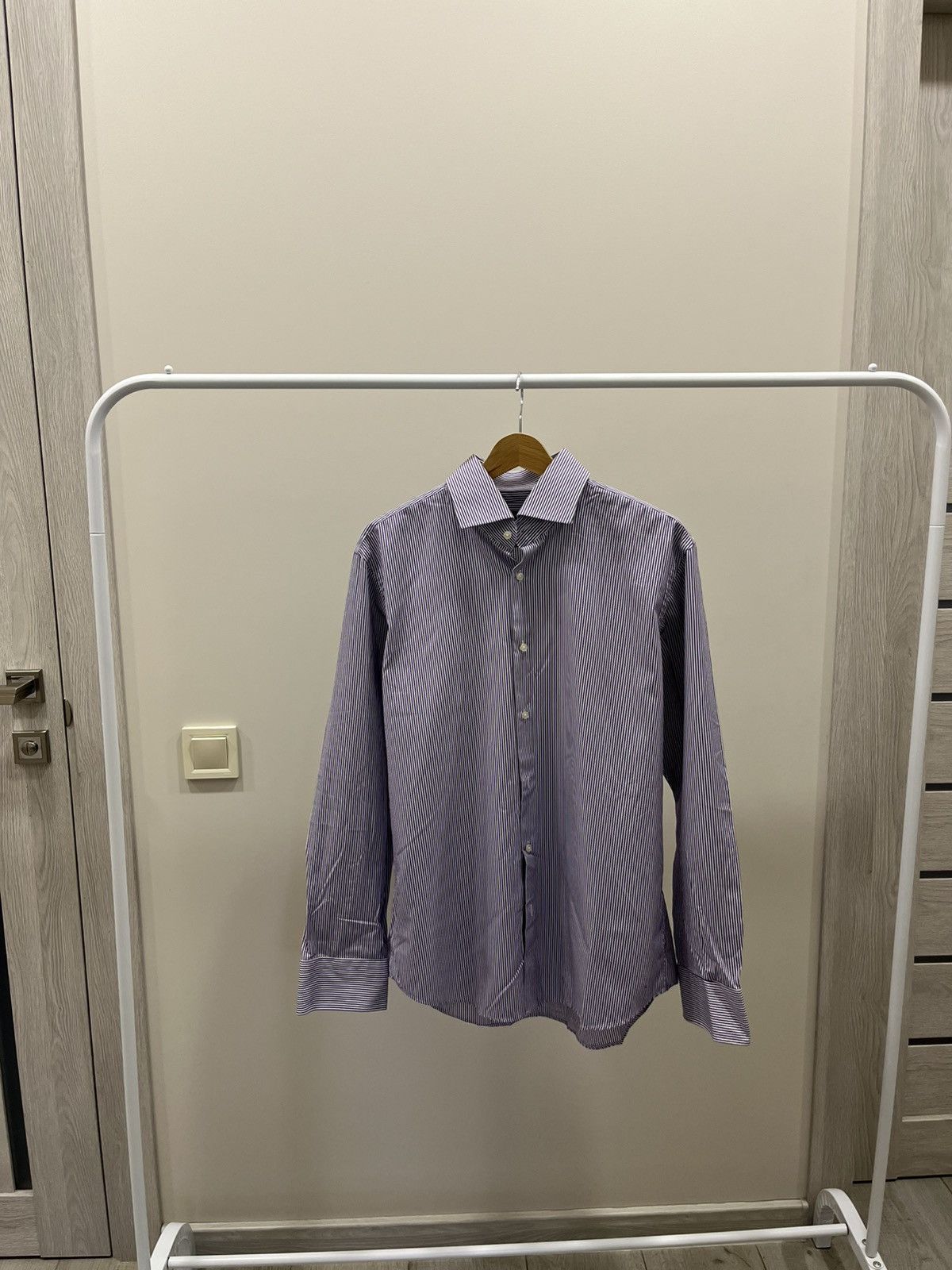 Hugo Boss Hugo Boss Shirt Mens Button-Up Cotton Twill Adult Y2K Size US M / EU 48-50 / 2 - 1 Thumbnail
