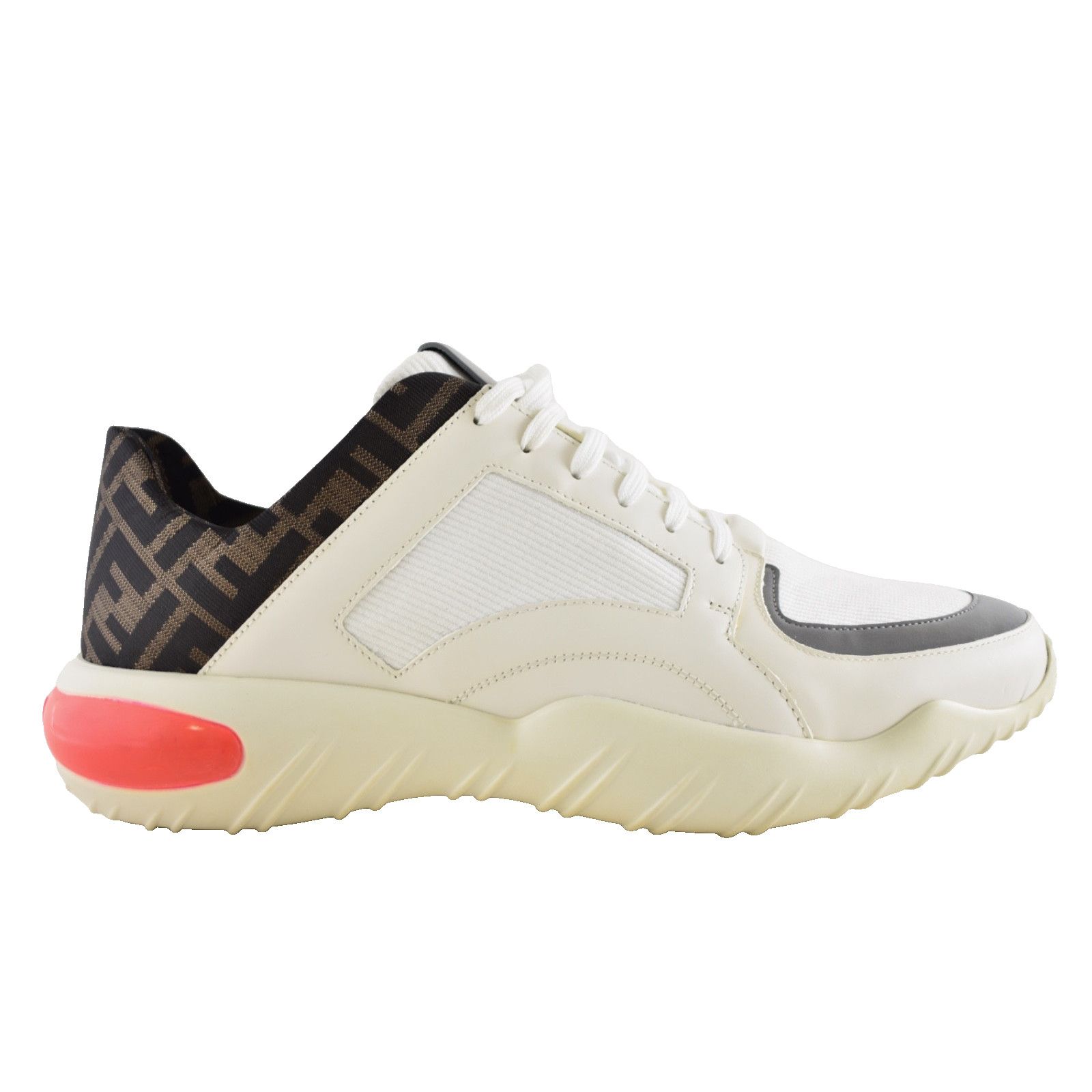 Fendi Fendi Mens White FF Logo Sneaker Flat Trainer US 10.5 Size US 10.5 / EU 43-44 - 1 Thumbnail
