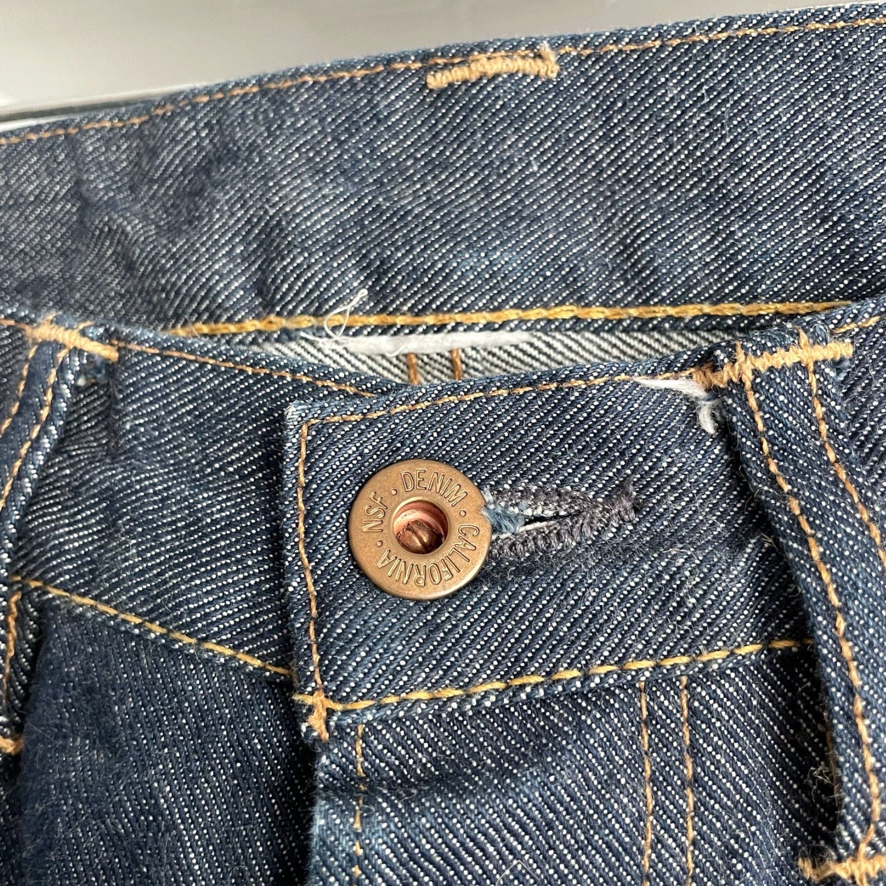 Denime NSF Japanese Selvedge Denim Jeans Straight Blue Button Fly Men’s Size 29 X 31 Size US 29 - 5 Thumbnail