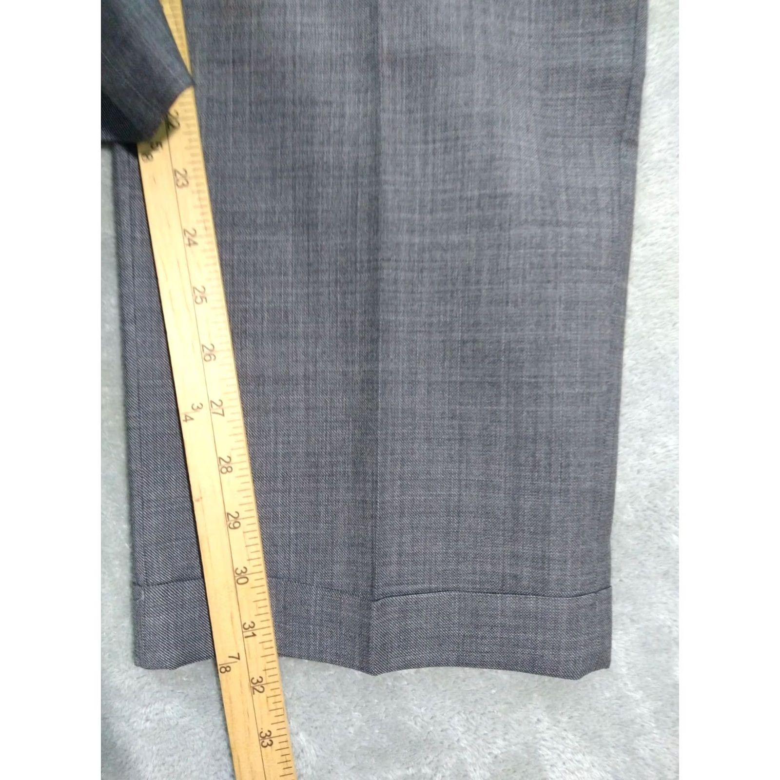 Chaps Chaps Mens Dress Pants Gray Wool Straight Leg Pleated Cuffed Preppy 38x32 Size US 38 / EU 54 - 5 Thumbnail
