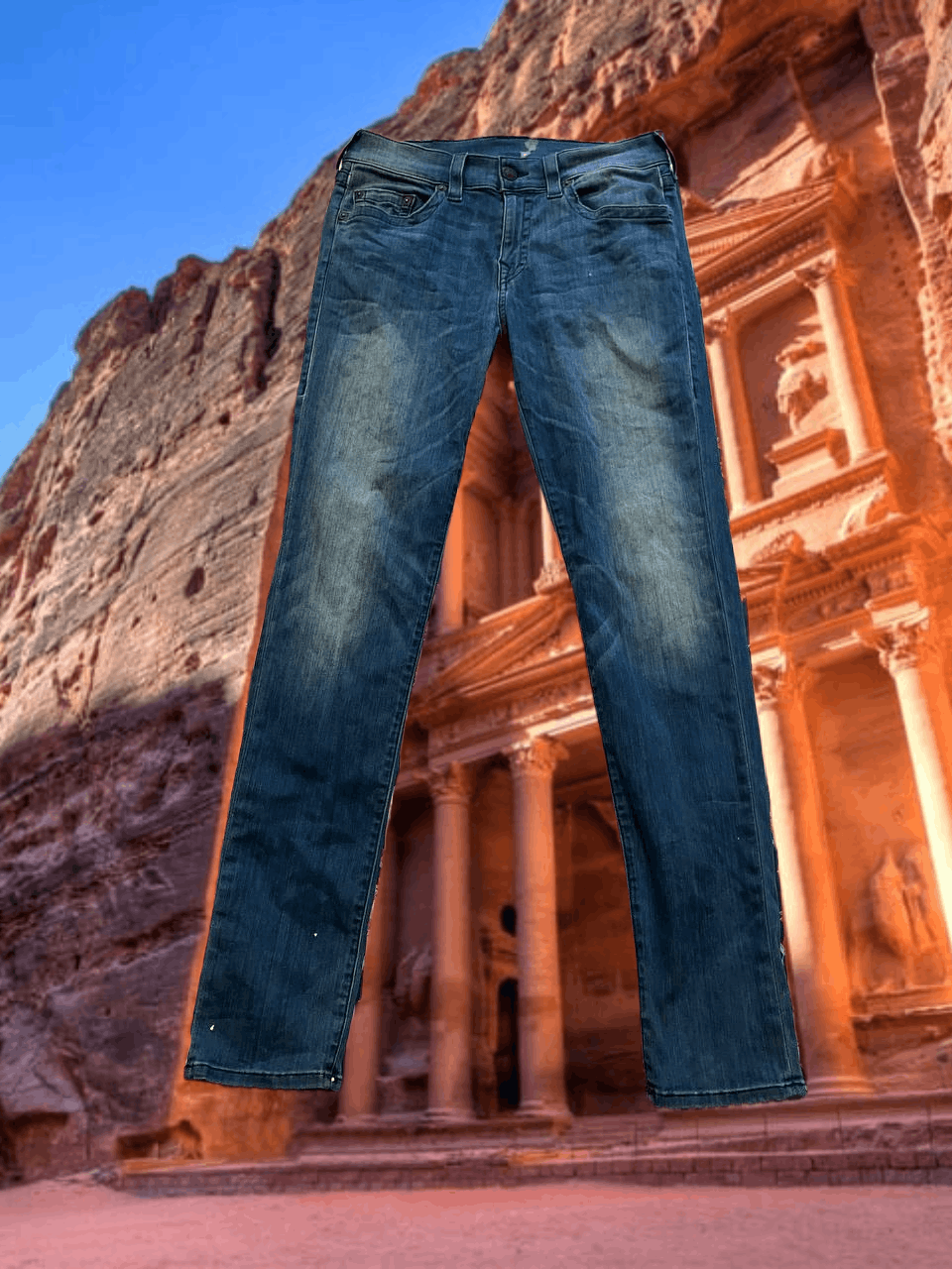 True Religion Vintage True Religion Distressed jeans logo Y2K Size US 32 / EU 48 - 1 Thumbnail
