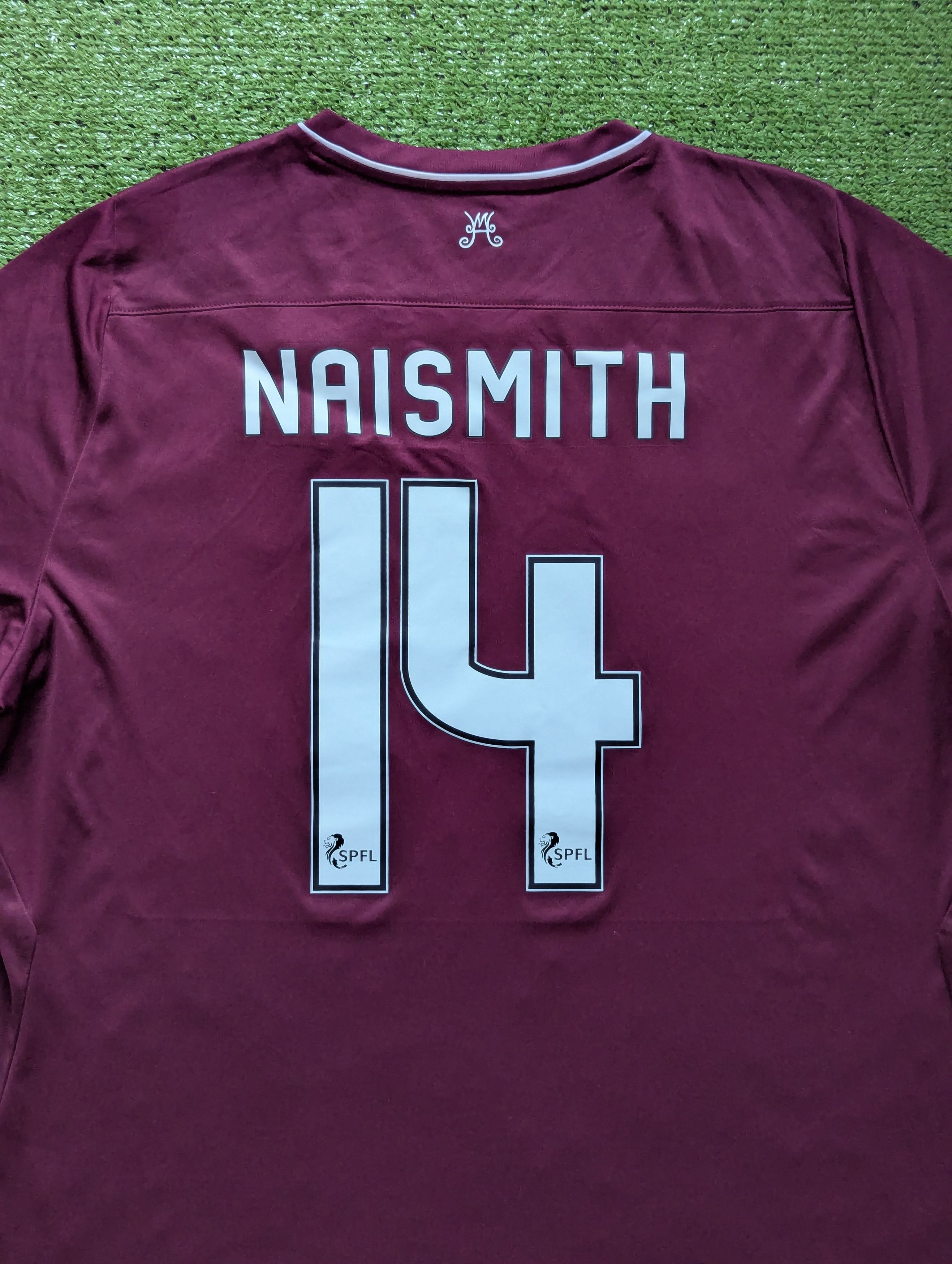 Umbro HEART OF MIDLOTHIAN 2018/2019 HOME FOOTBALL NAISMITH #14 Size US XL / EU 56 / 4 - 6 Thumbnail