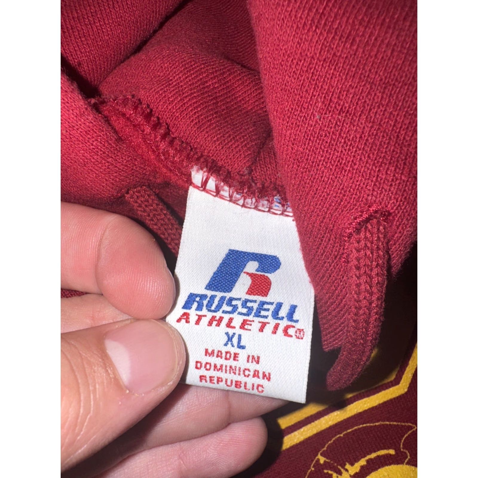 Vintage VINTAGE Russell Athletic USC Trojans Hoodie Red XL 90s Pullover Mens Size US XL / EU 56 / 4 - 5 Thumbnail