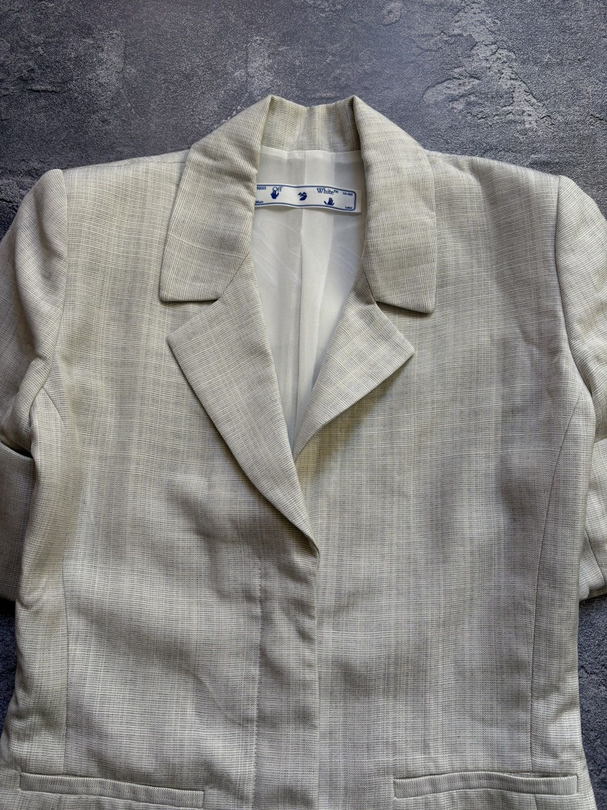 Off-White OFF-WHITE Luxury Embroidered Big Logo Zip Up Blazer Dress Size S / US 4 / IT 40 - 10 Thumbnail