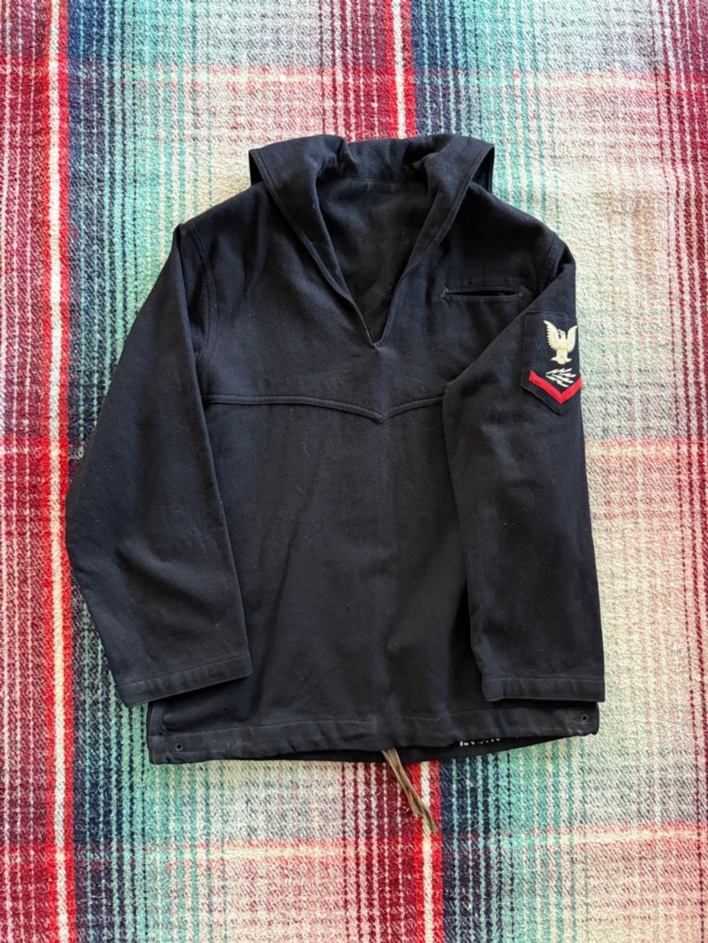 Vintage 40s US Navy Wool Crackerjack Overshirt Size US M / EU 48-50 / 2 - 1 Thumbnail