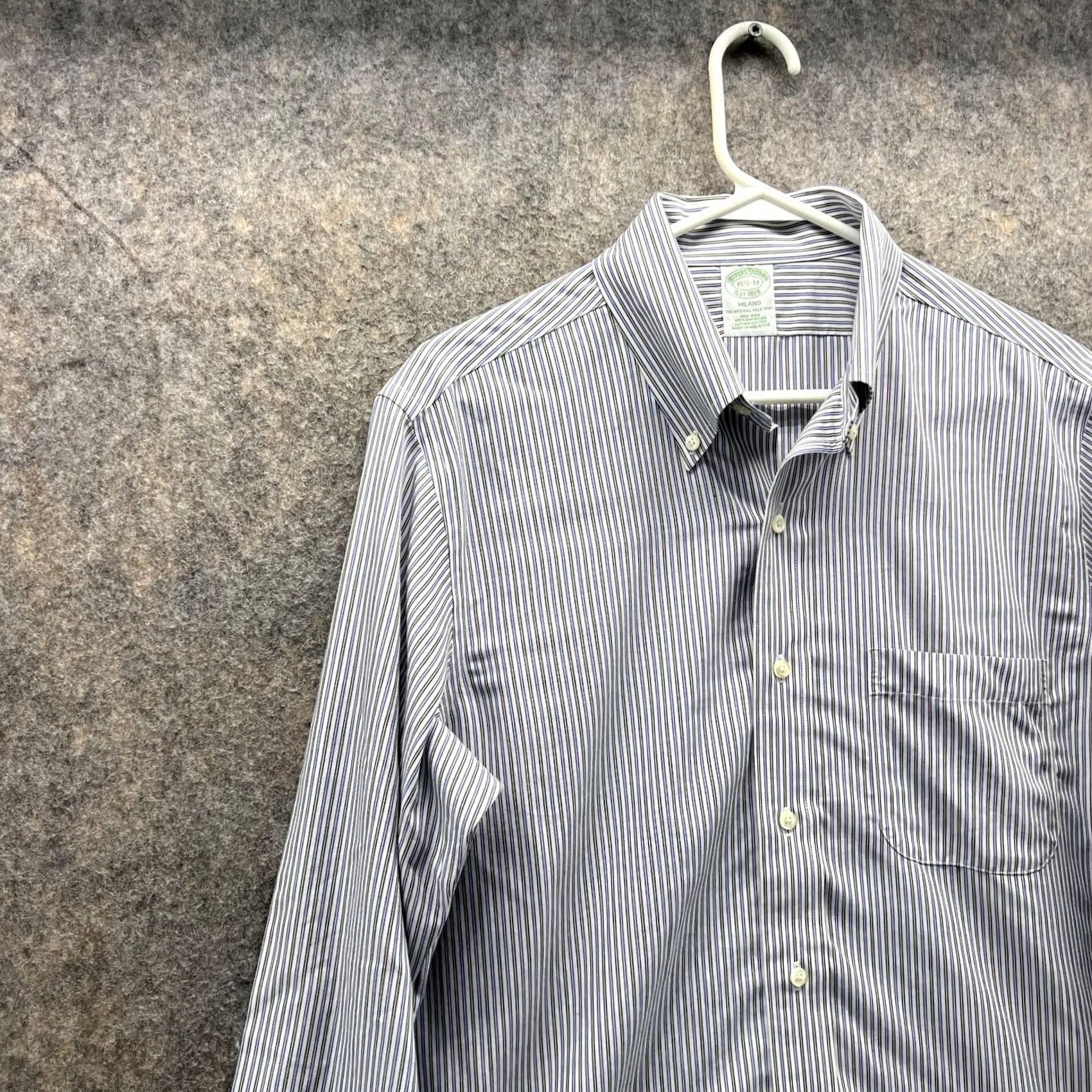 Brooks Brothers Brooks Brothers Shirt Men 15.5 33 Adult Pink Casual Button Down Milano Preppy Striped Long Sleeve Button-Up Collared 40 in Chest Regular Size US L / EU 52-54 / 3 - 3 Thumbnail