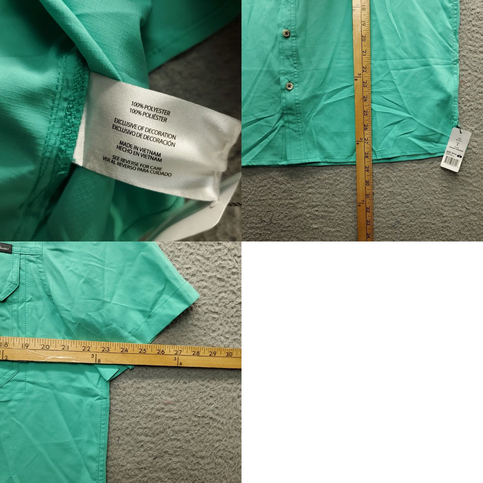 Eddie Bauer Eddie Bauer Mens Button-Up Shirt Vented Green Short Sleeve Fishing Wear Casual Travel 90s? Size US M / EU 48-50 / 2 - 8 Thumbnail