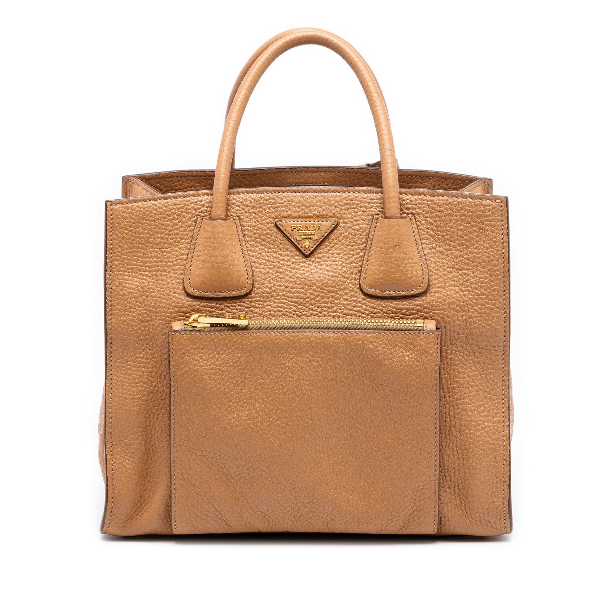 Prada Vitello Daino Front Pocket Open Convertible Tote Size ONE SIZE - 1 Thumbnail