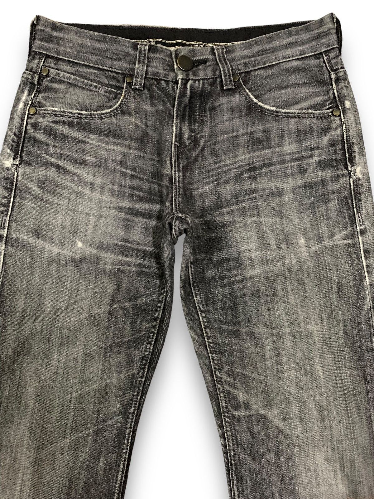 Levi's Vintage Clothing Vintage Y2K Levis Premium Slim Straight Ripped Grunge Jeans Size US 29 - 3 Thumbnail
