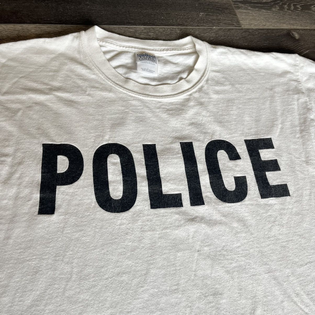 Vintage Vintage 2000s Police Text Logo Double Sided Parody Tee Shirt Size US L / EU 52-54 / 3 - 3 Thumbnail