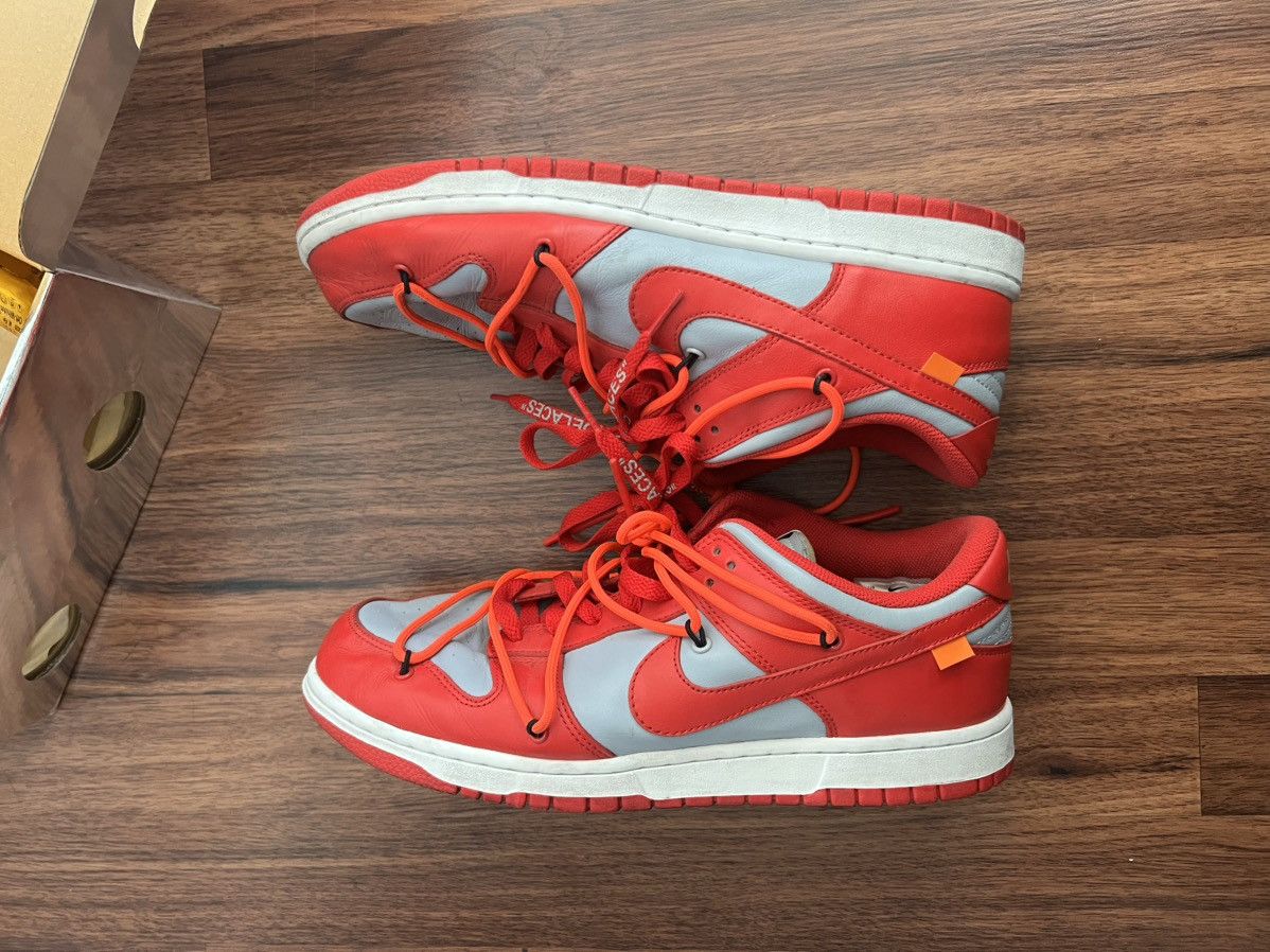 Nike × Off-White Nike Dunk Low Off-White University Red Size US 10.5 / EU 43-44 - 6 Thumbnail