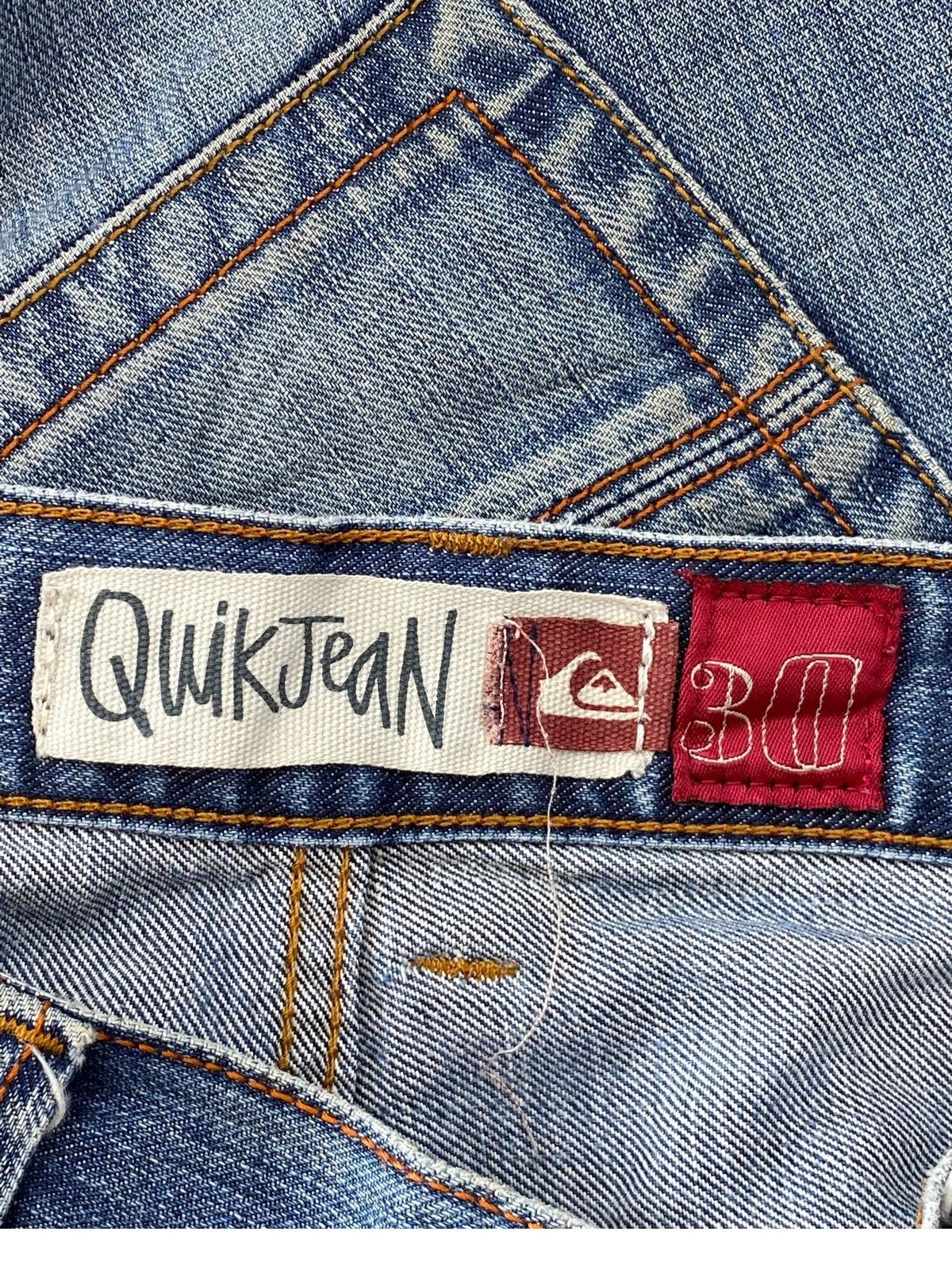 Quiksilver Quick Silver Brand Faded Wash Style Distrees Jeans Size US 32 / EU 48 - 13 Thumbnail