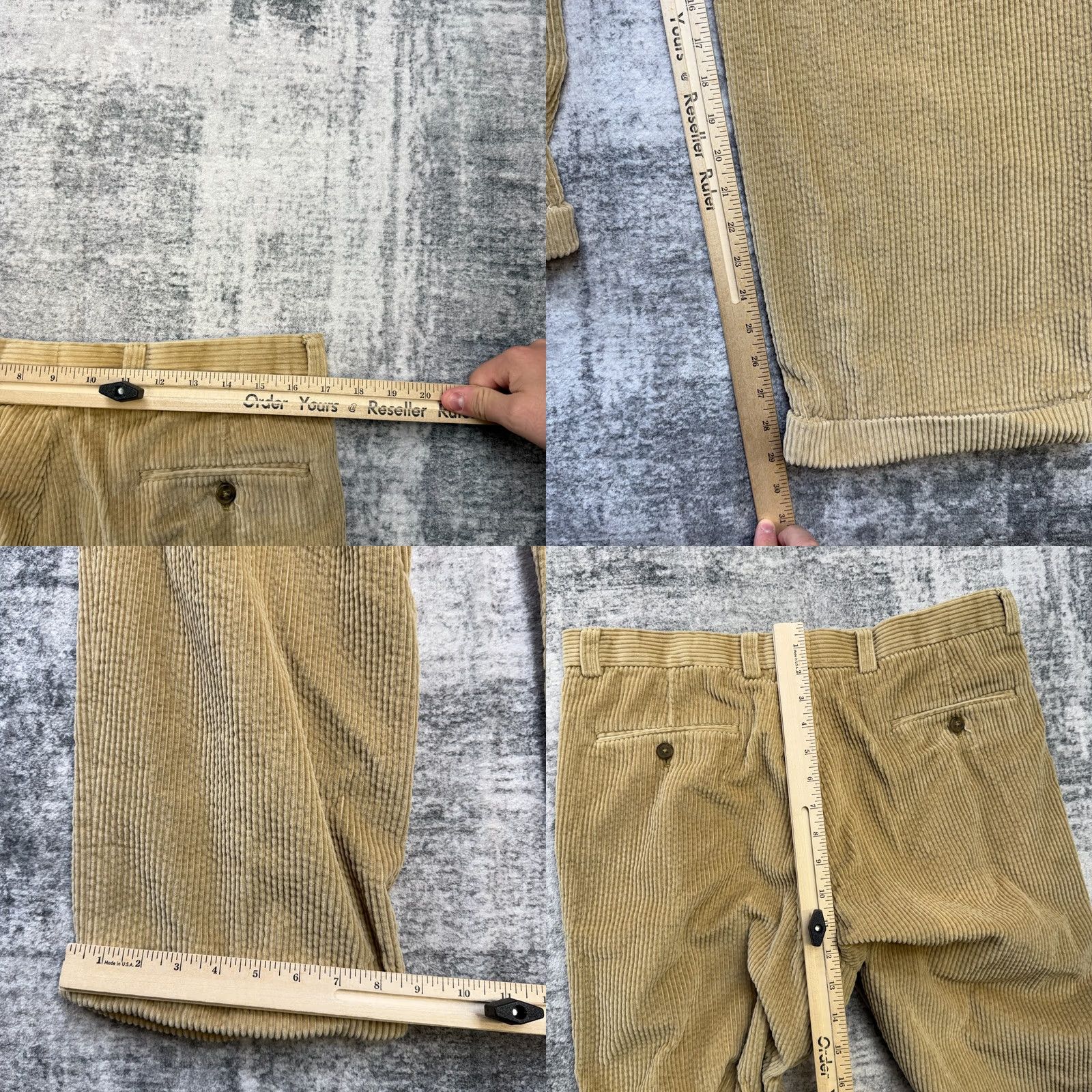 Austin Reed Austin Reed Corduroy Pants Mens 36x30 (34x29) Wide Wale Pleated Cuffed Trousers Size US 36 / EU 52 - 8 Thumbnail