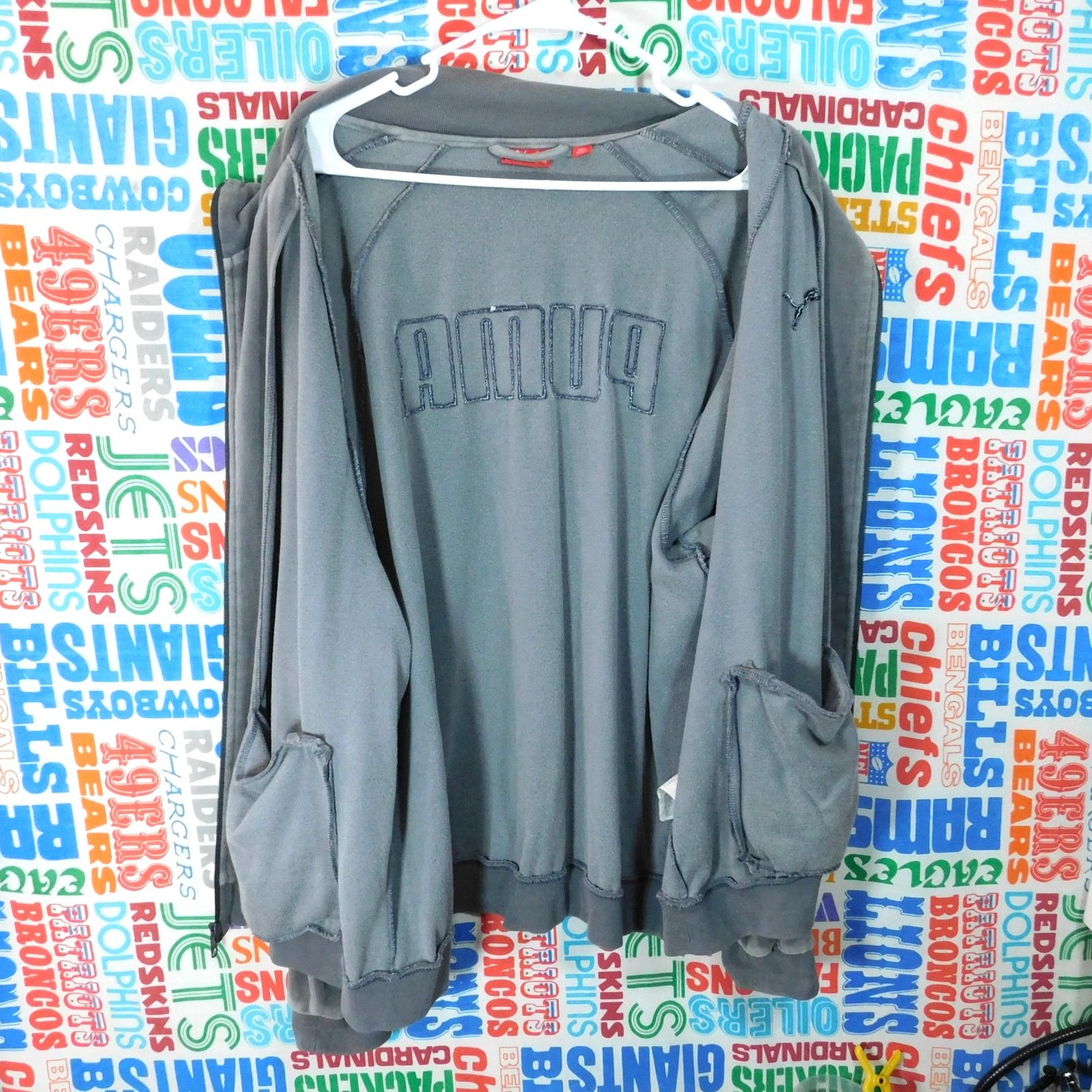 Puma Y2K Puma Velour Track Jacket Size XL Gray Black Full Zip Size US XL / EU 56 / 4 - 5 Thumbnail