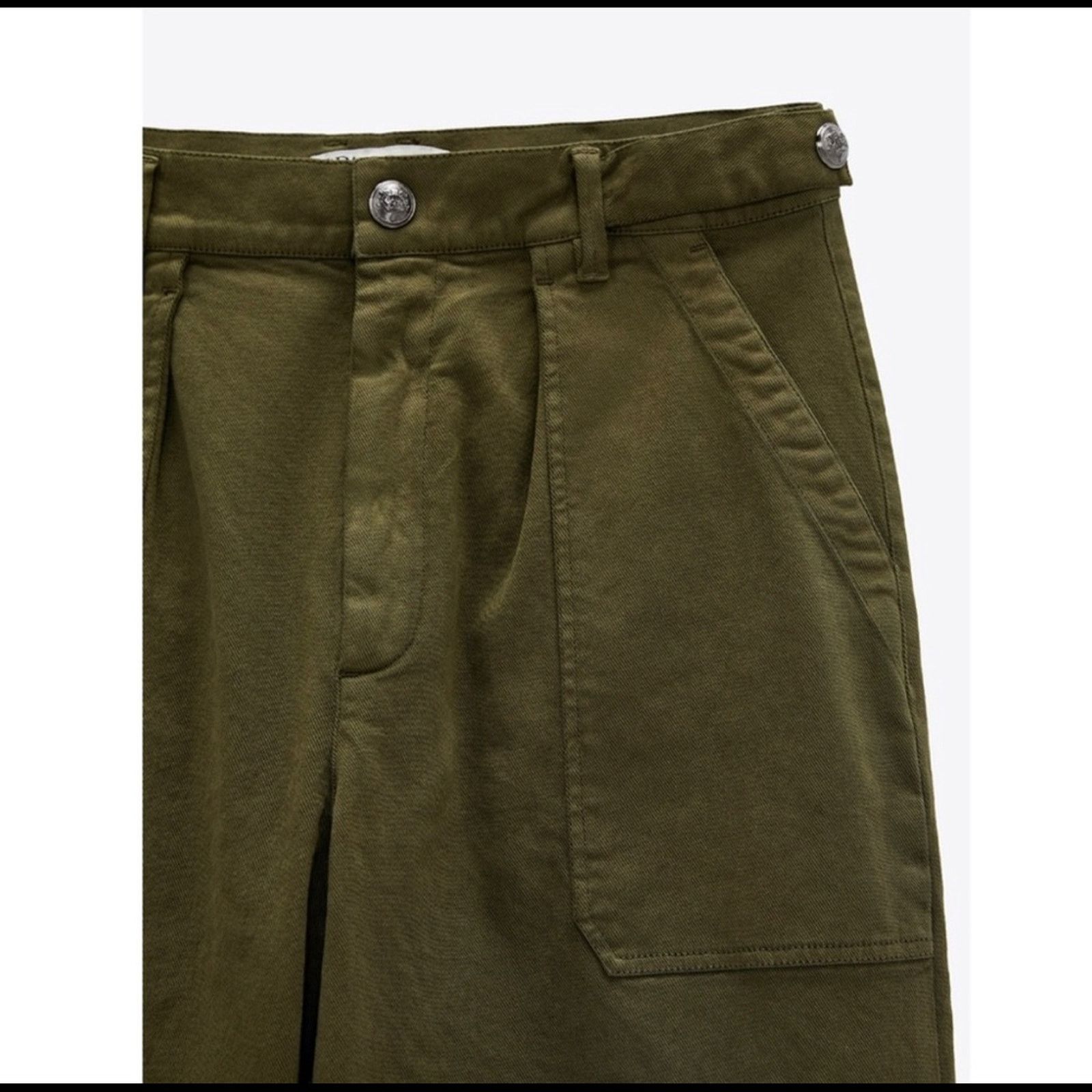 Zara ZARA PANTS THE TAPERED FIT CARGO KHAKI Size 28" / US 6 / IT 42 - 5 Thumbnail