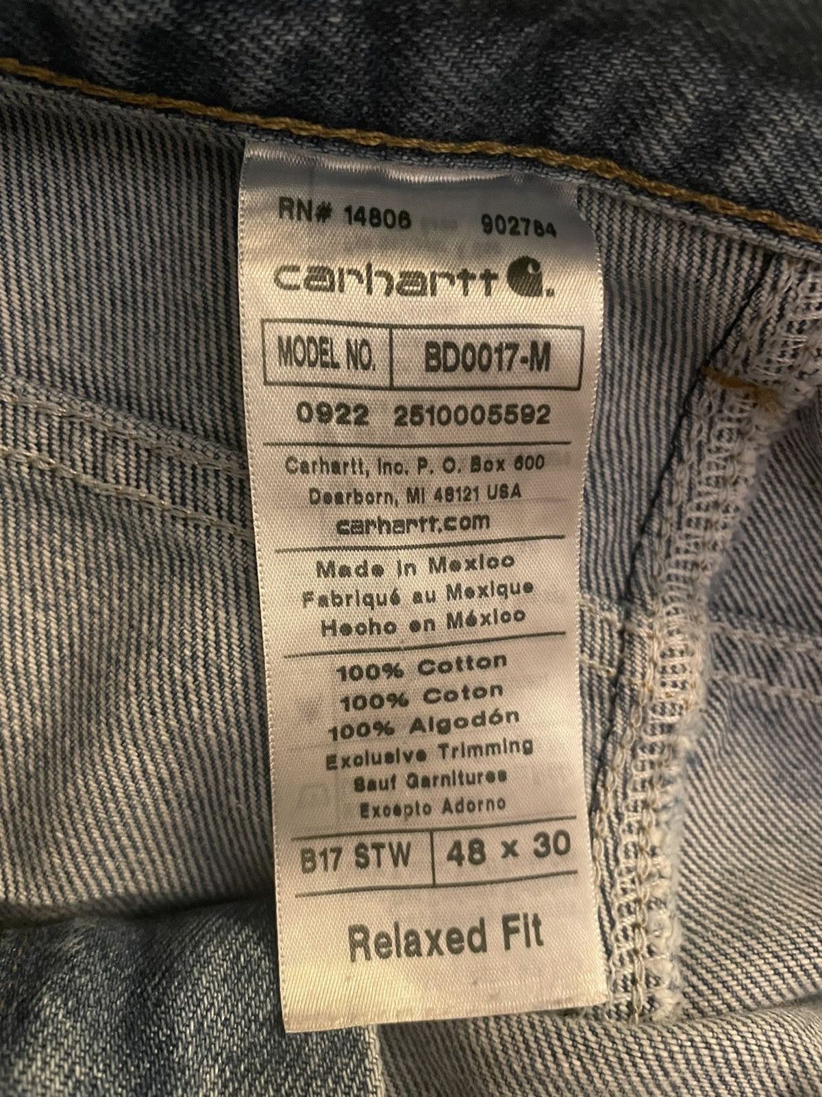 Carhartt CARHARTT RELAXED FIT UTILITY JEANS Size US 44 / EU 60 - 3 Thumbnail