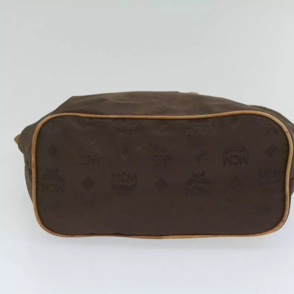 MCM MCM Brown and Tan Satchel with Gold Hardware Size ONE SIZE - 5 Thumbnail