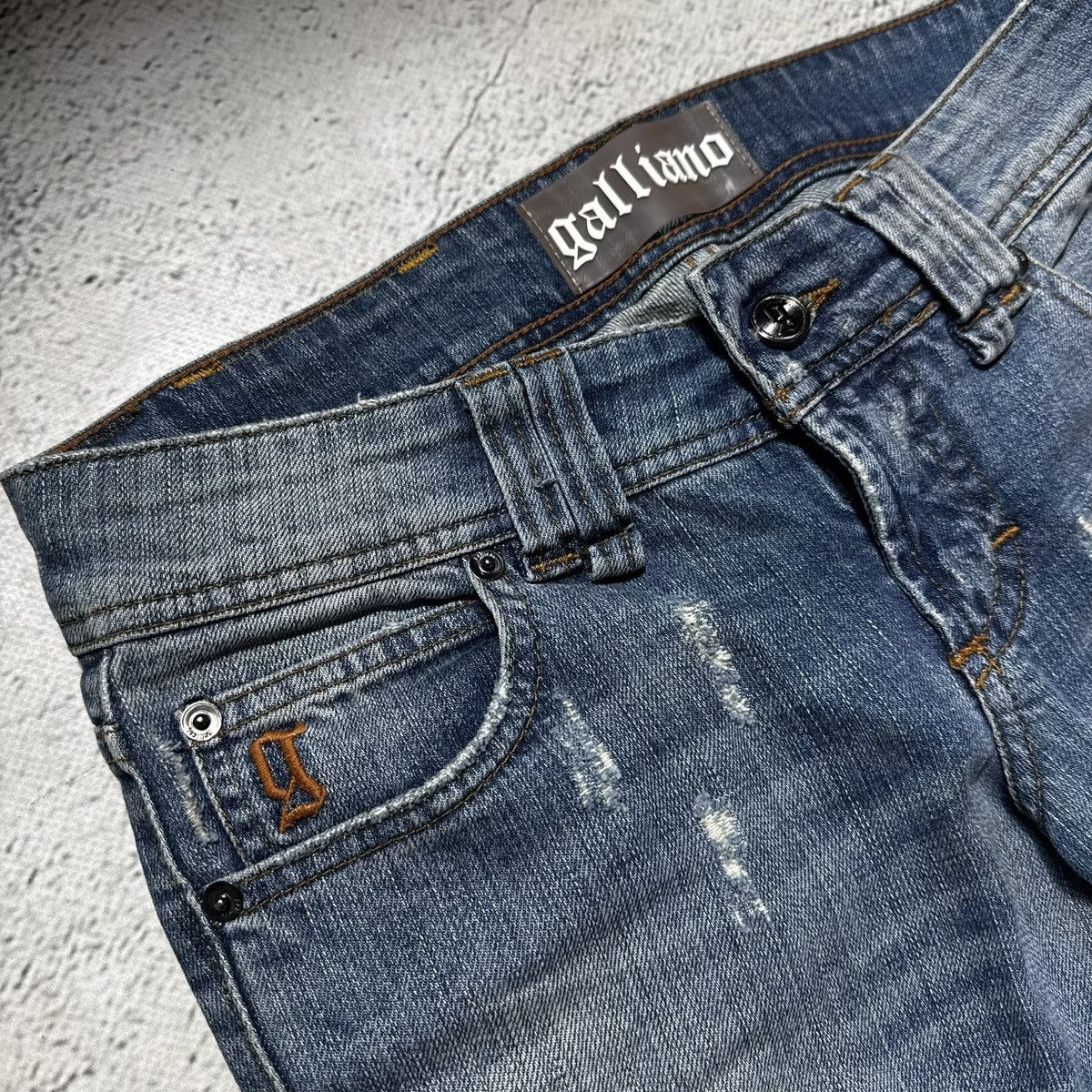 John Galliano drip john galliano distressed women jeans destroy avantgarde Size 27" / US 4 / IT 40 - 6 Thumbnail