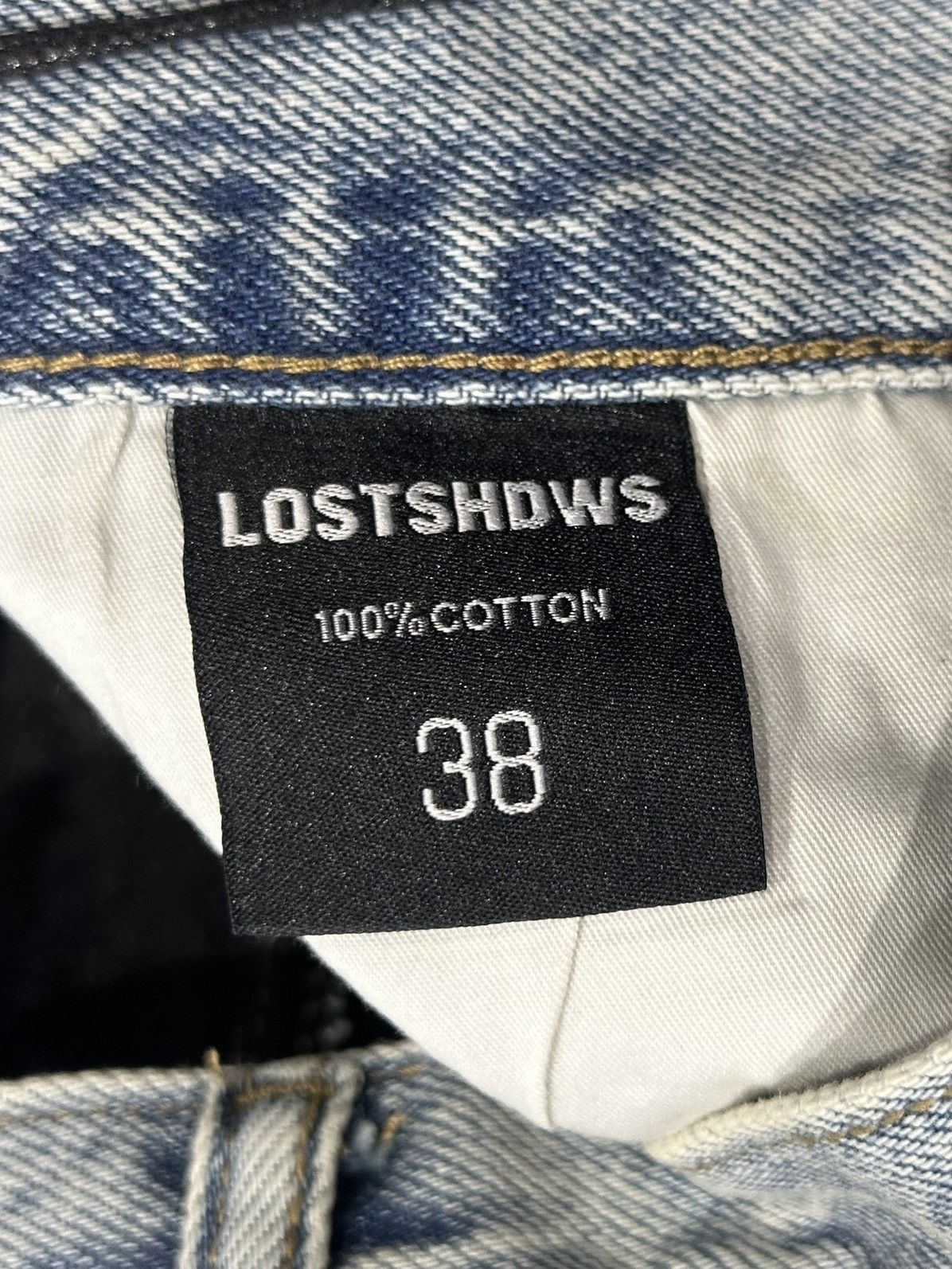 LOSTSHDWS Lost Shdws Embossed denim blue jeans Size US 38 / EU 54 - 2 Thumbnail