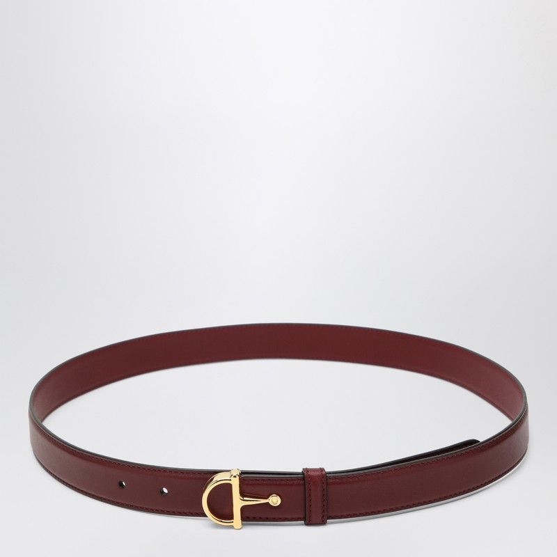 ベルト GUCCI Rosso Ancora thin belt with half buckle Gucci Rosso Ancora Thin Belt With Half Buckle